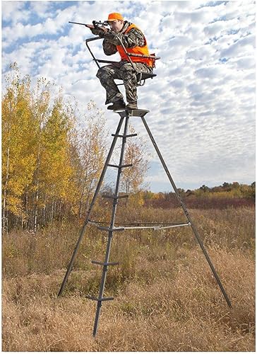 Miniatura 4 de Guide Gear Torre de soporte de ciervo trípode de 12 pies para caza de escalada de caza, accesorios de equipo de caza