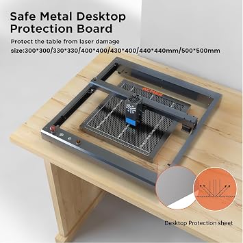 ACMER Honeycomb Laser Bed, 400 x 400mm Cutting Table with Aluminum Panel