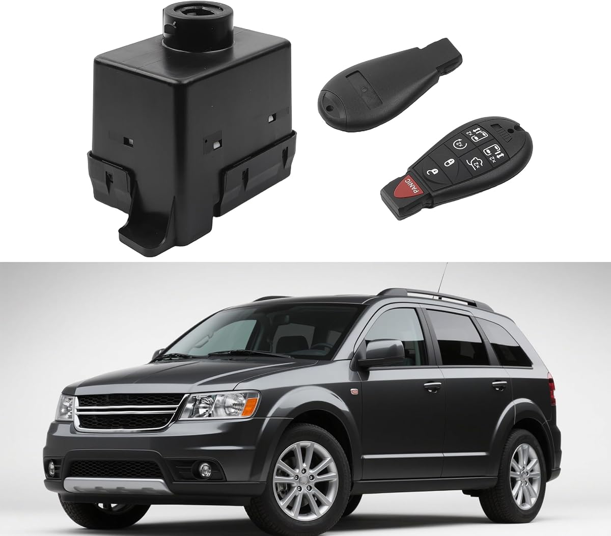 Dasbecan Ignition Switch Receiver Module Compatible with 08-10 Dodge Grand | For Caravan and Chrysler Town & Country 2009-2010 Dodge Journey Replace 68210155AB 5026876AE with 2 keys