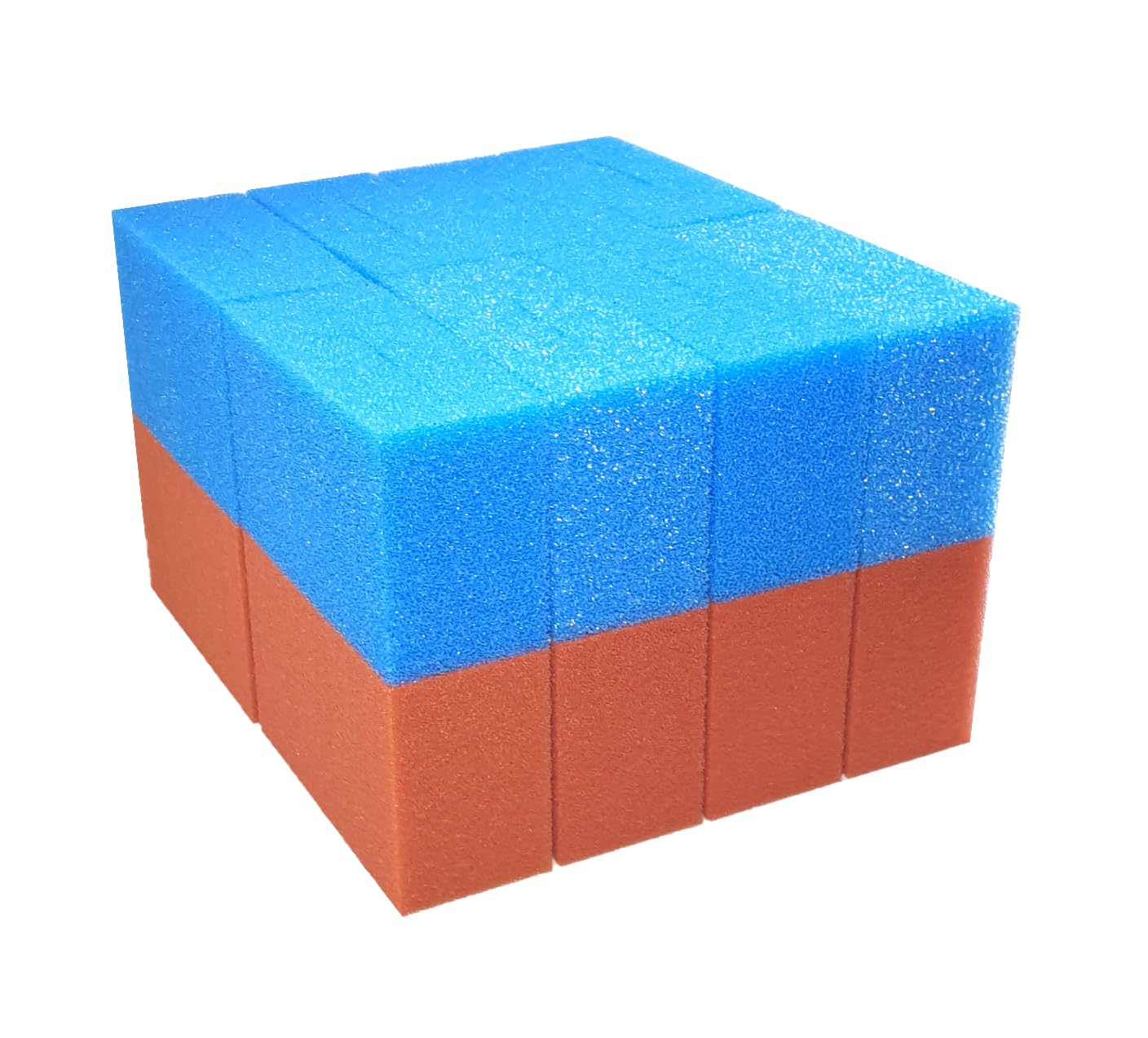 16 Filterschwämme 8 x BLAU und 8 x ROT geschlitzt für Biotec 18 und 18 Screenmatic 21,5 x 15,5 x 9 cm BLAU Grob = PPI 10 ROT Fein = PPI 30