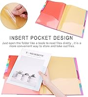 Vista 3 de Edufun Organizador de archivos expansible de 24 bolsillos, carpeta de acordeón (rosa rosa)