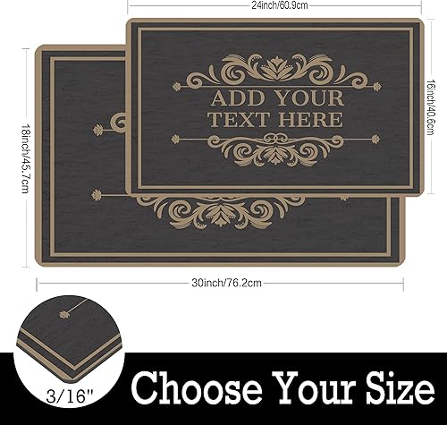 Miniatura 10 de Differ More Tapete de bienvenida personalizado para exteriores para puerta delantera, tapete personalizado para entrada interior con nombre de la