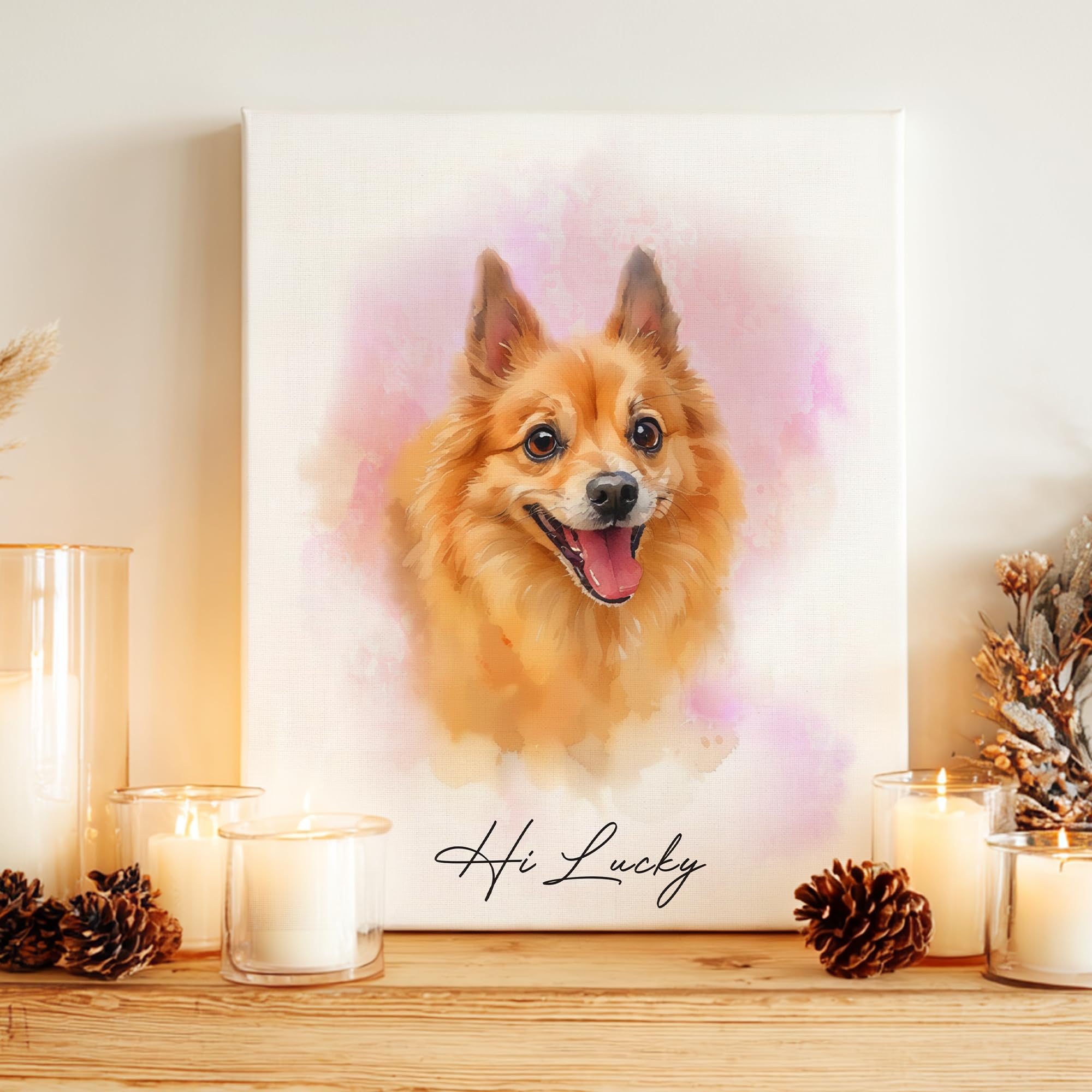 Watercolor Dog Portrait On Sustainable Paper