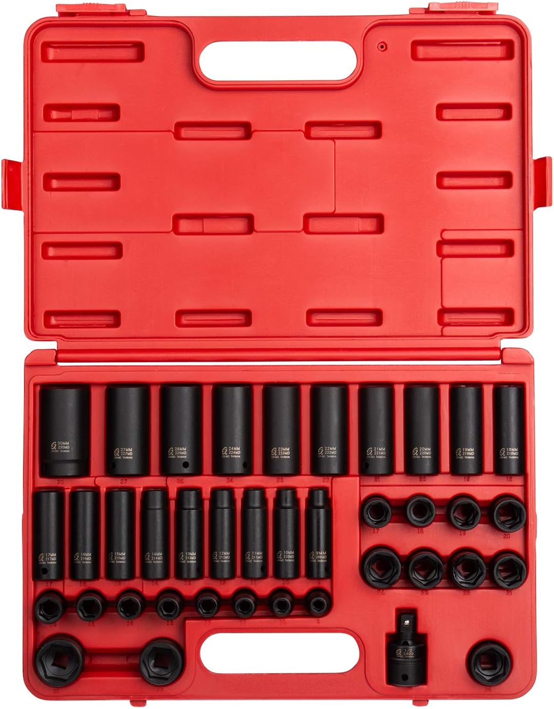 Sunex 2568, 1/2 Inch Drive Master Impact Socket Set, 43-Piece & 2669, 1/2 Inch Drive Master Impact Socket Set, 39-Piece, 9mm-30mm, Standard/Deep