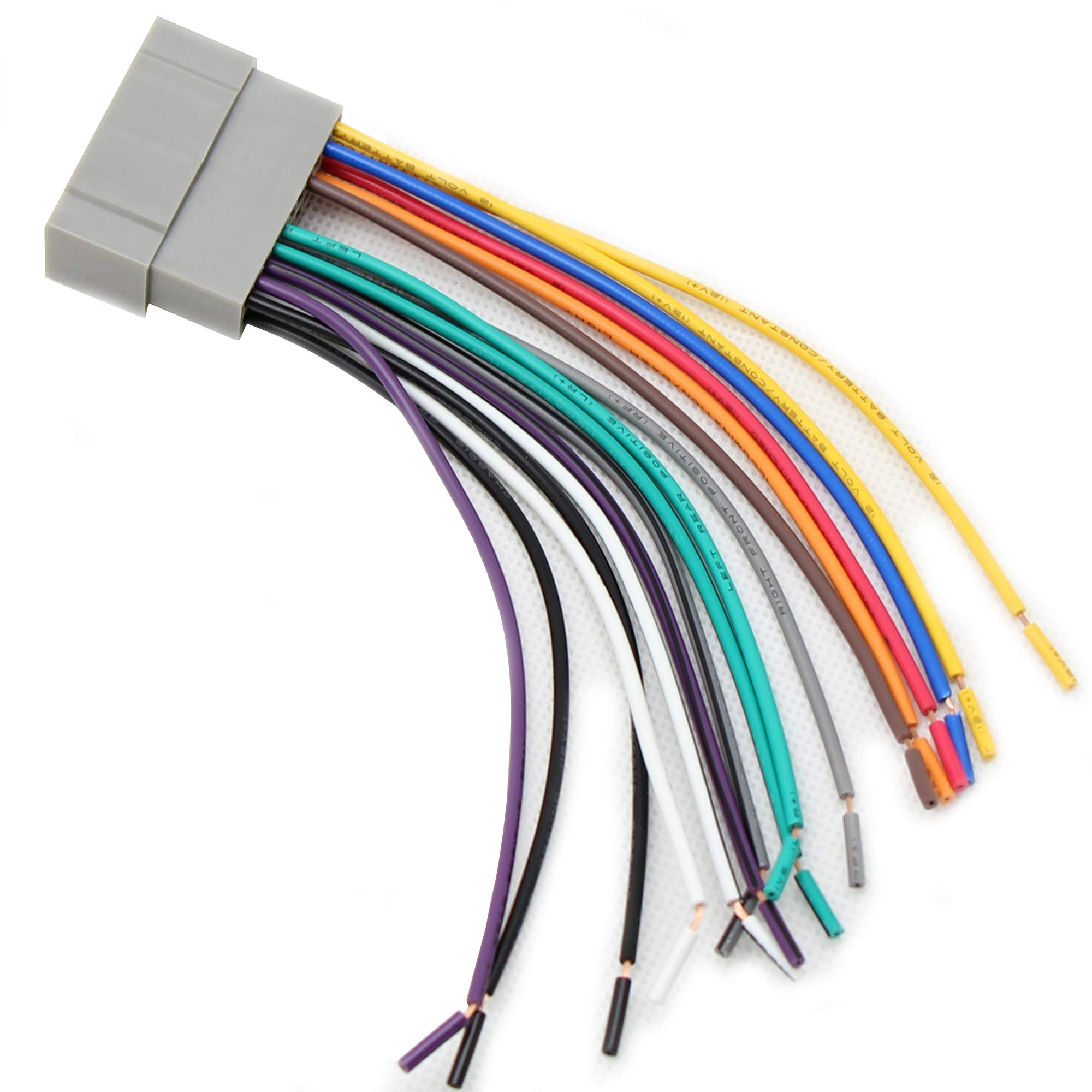 RED WOLF Radio Wire Harness Fit for Select 2002-2006 Dodge Ram Chrysler Jeep Power 4 Speakers, Radio Wiring Harness for Installing Aftermarket Car Stereo Connector Plug Non Factory Amplified