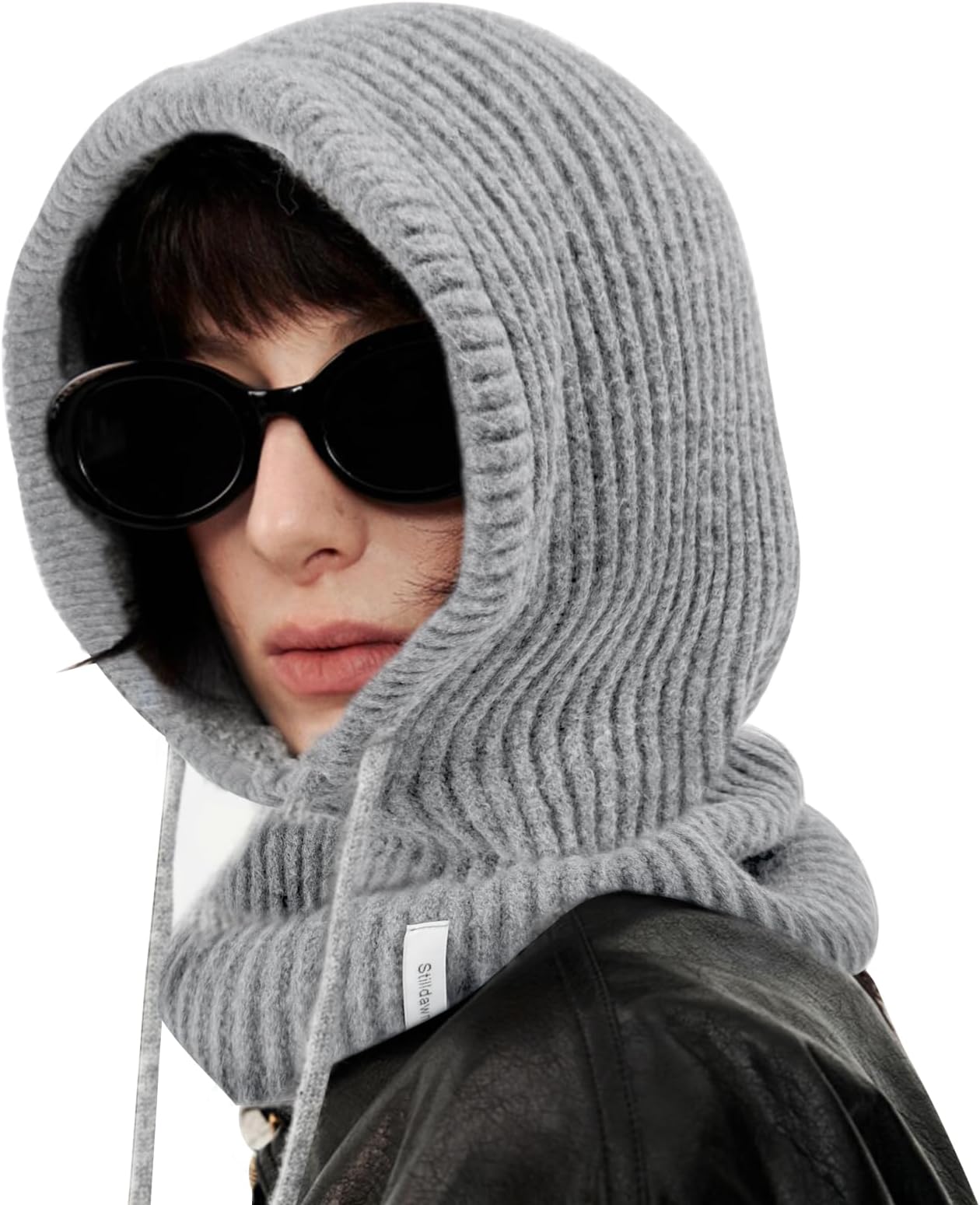 Hooded Scarf Beanie for Women & Men,Balaclava Winter Hat,Warm Premium Polyester Scarf Hat for Cold Weather