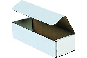 Aviditi White Corrugated Cardboard Mailing Boxes - 12 x 2 1/4 x 2