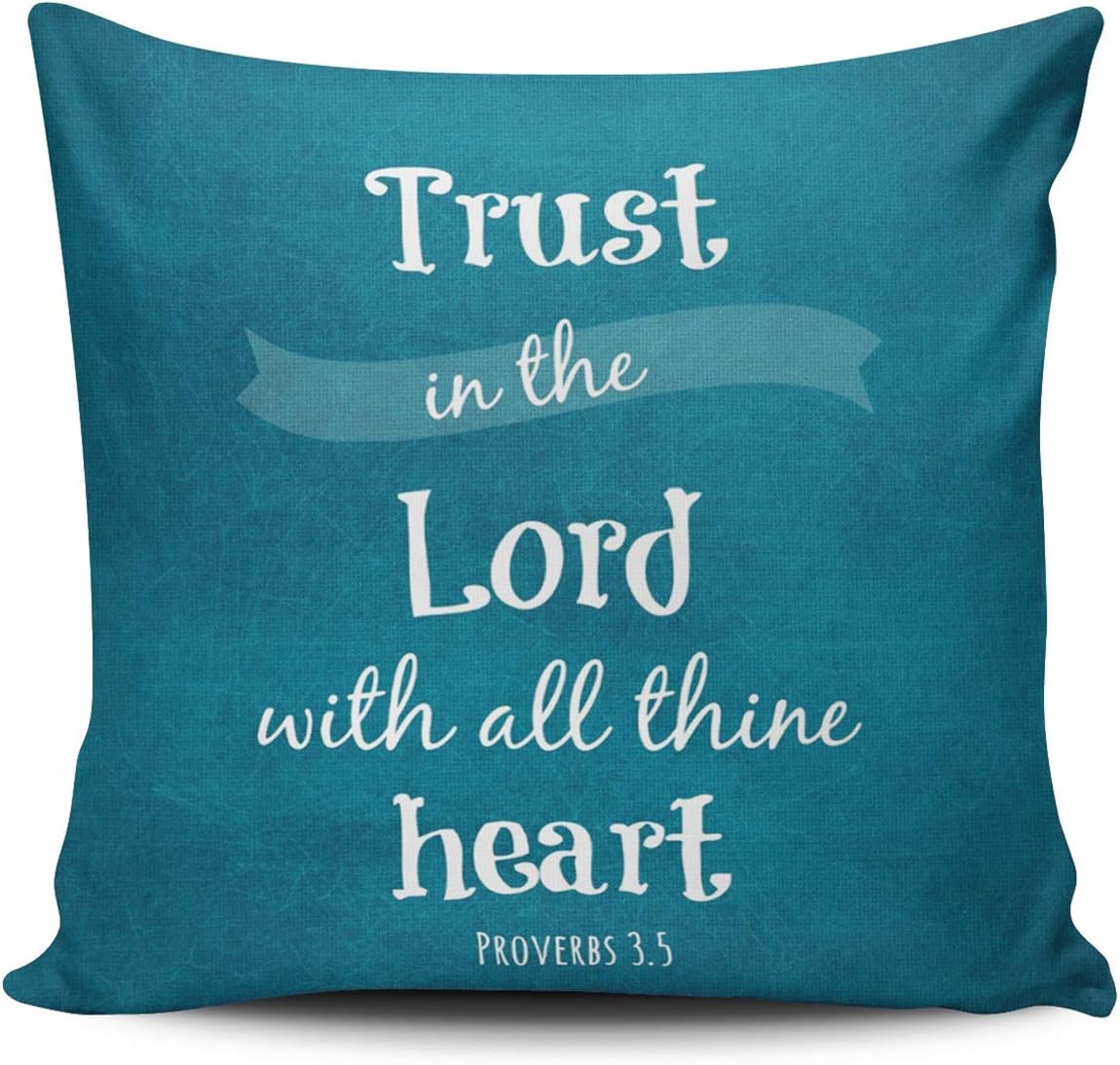 WULIHUA Decorative Throw Pillow Covers Teal Trust in The