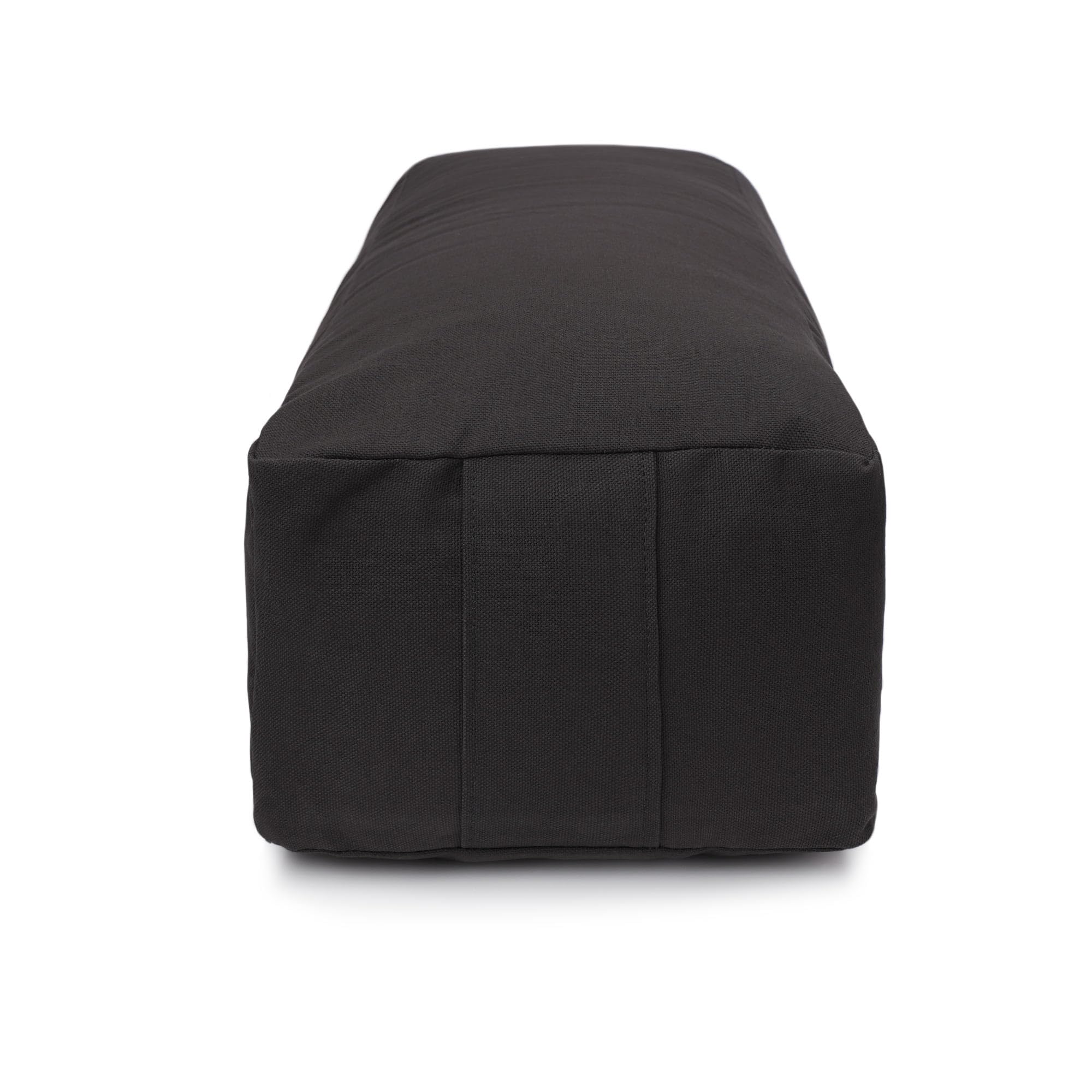 Yogabox Yoga Bolster Rechteckig, Waschbarer Bezug aus 100% Baumwolle, Yogarolle eckig mit Buchweizenschalen - Füllung, Yogakissen groß für Restoratives Yoga, Maße: ca. 60 x 20 x 14 cm