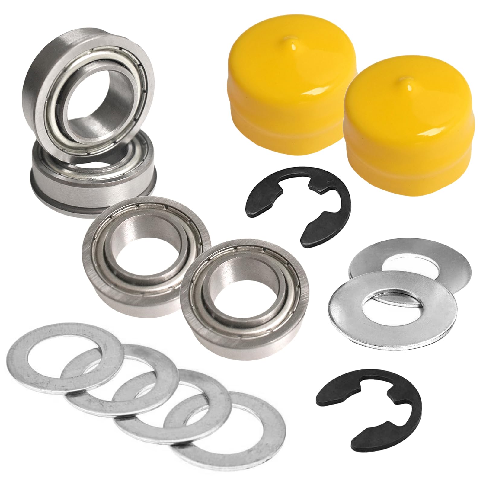 4 Pack 9040H Front Wheel Bushing to Bearing Conversion Kit for Craftsman for Husqvarna for Poulan for Craftsman,Sears for John Deere ID 3/4" x OD 1-3/