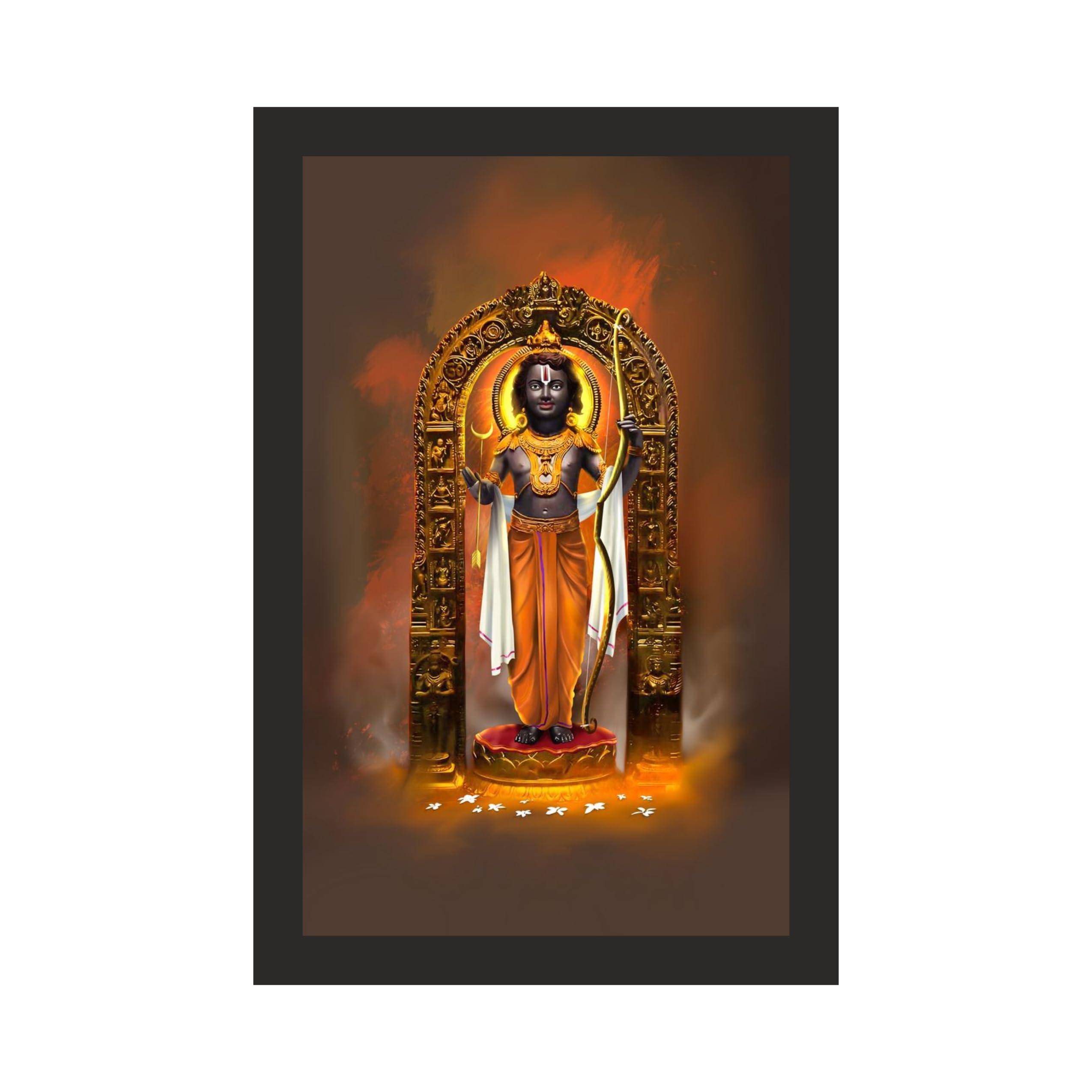Divine Balak Ram Lalla Framed Art, 12x18