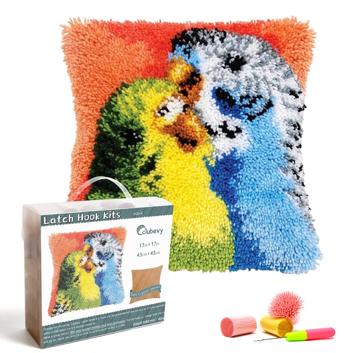 Kit Per Cuscino Con Gancio A Scatto 43x43 Cm - DIY Per Principianti E Adulti - Foto 4