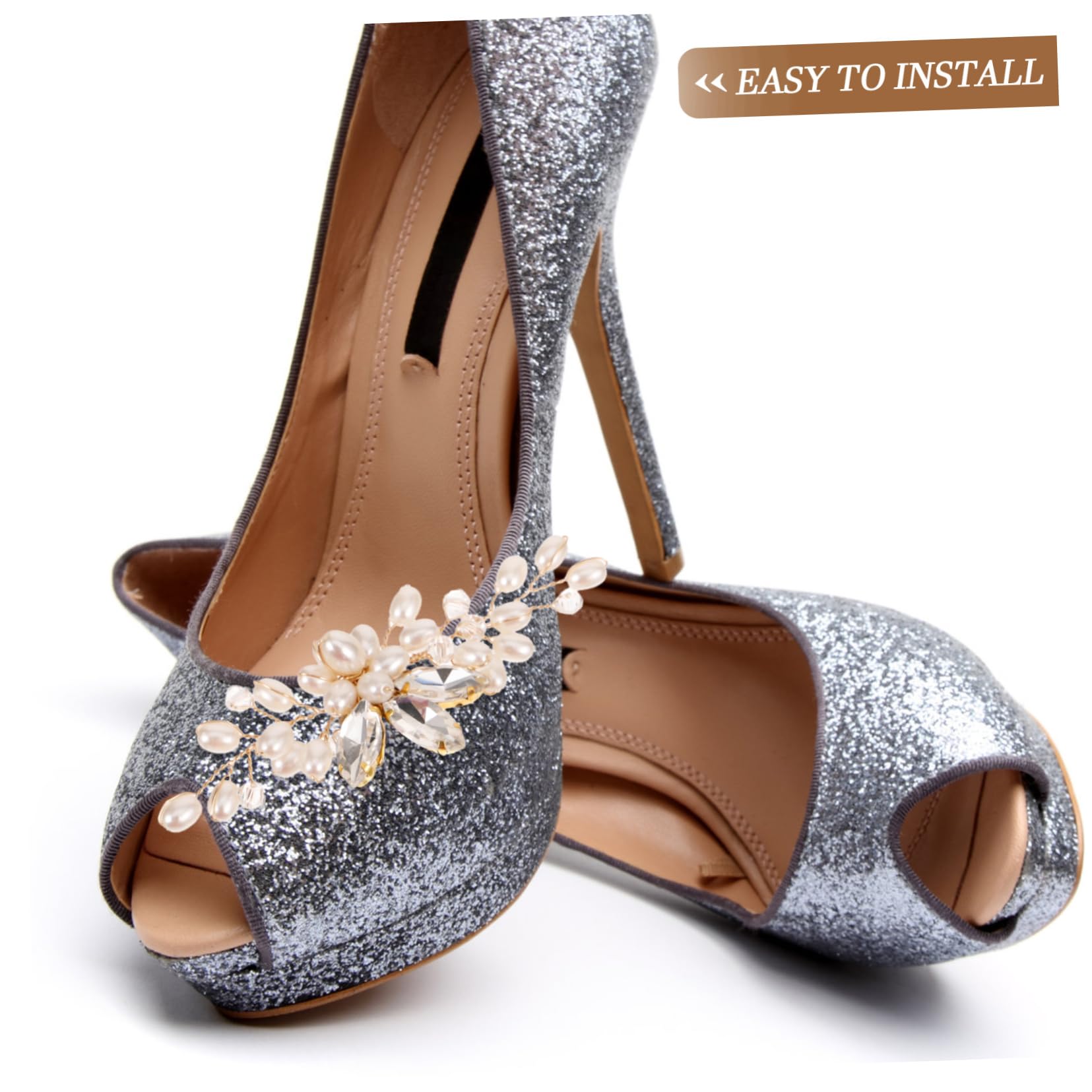 Fibbia per scarpe con strass perlati addio al nubilato Nozze ospite clip per scarpe clip scarpe decorazioni matrimonio adornare ciondoli decorativi per scarpe Clip di scarpe