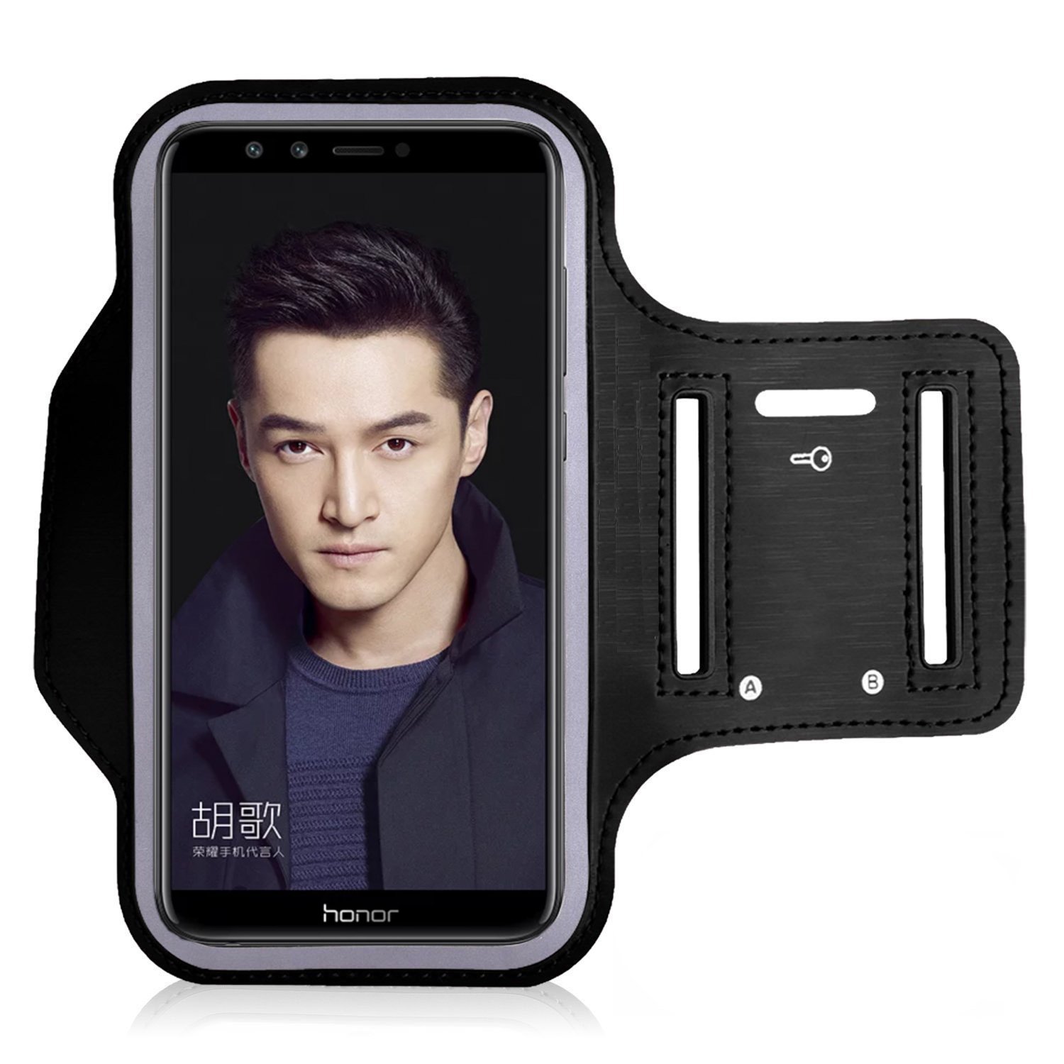 Huawei Honor 9 Lite Armband - for Running, Biking, Hiking, Canoeing, Walking, Horseback Riding and other Sports By KP TECHNOLOGY (BLACK)