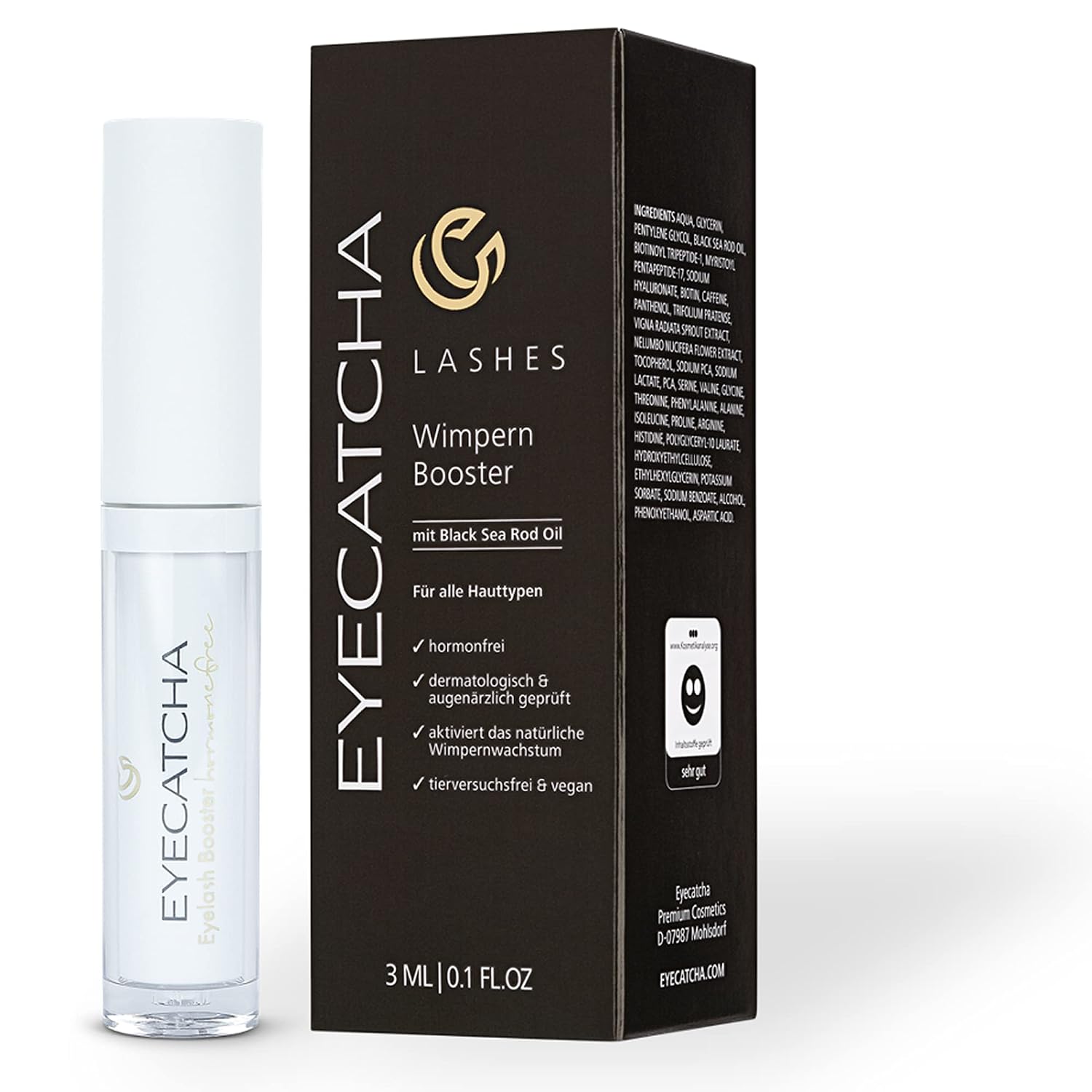 Wimpernserum Ohne Hormone – Fördert Das Wimpernwachstum Für Vollere, Längere Wimpern & Augenbrauen, Sanfte Formel