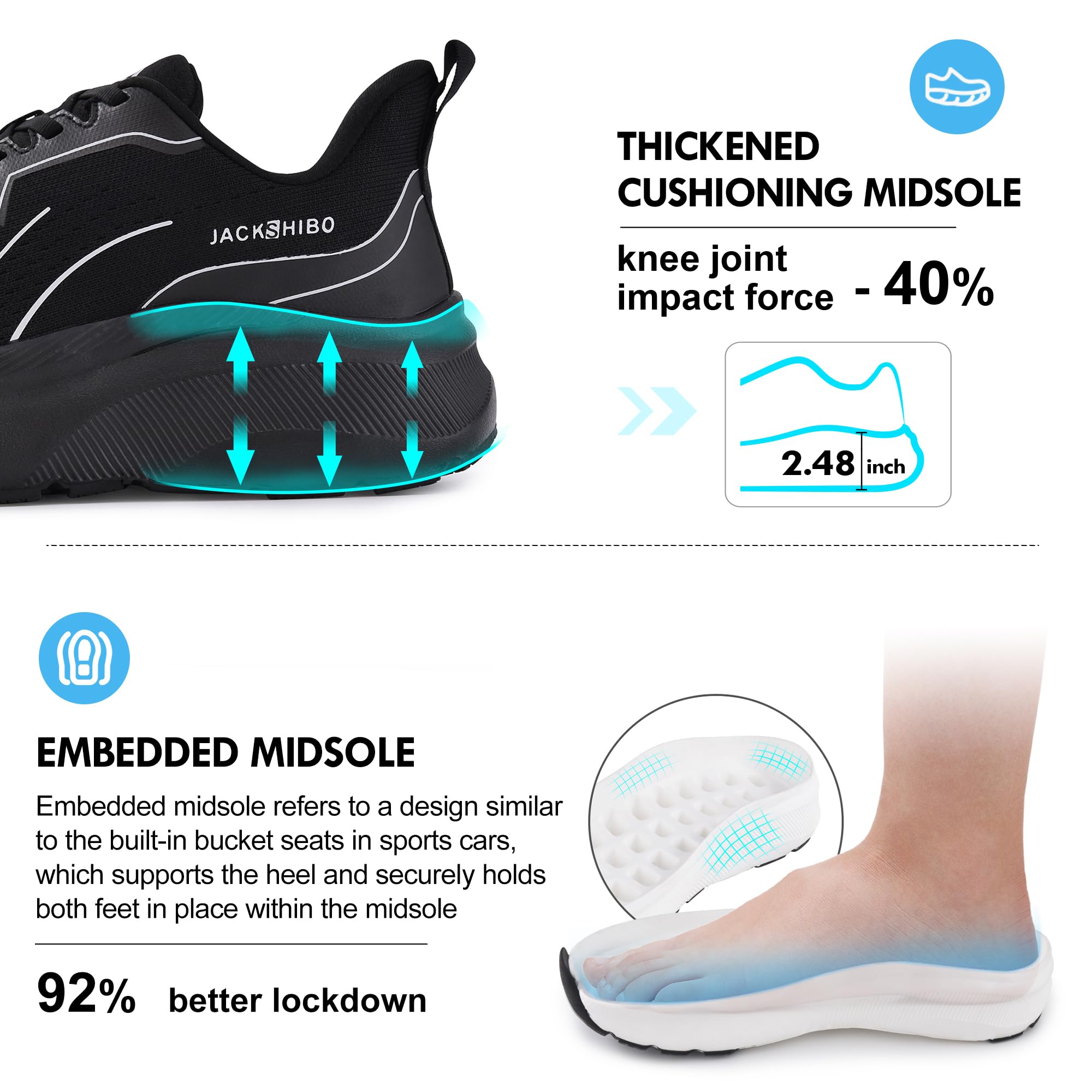 JACKSHIBO Zapatos de punta ancha para hombre, tenis anchos, atléticos, entrenamiento, tenis, gimnasio, entrenamiento cruzado, zapatos anchos de plataforma sin caída, suela gruesa acolchada