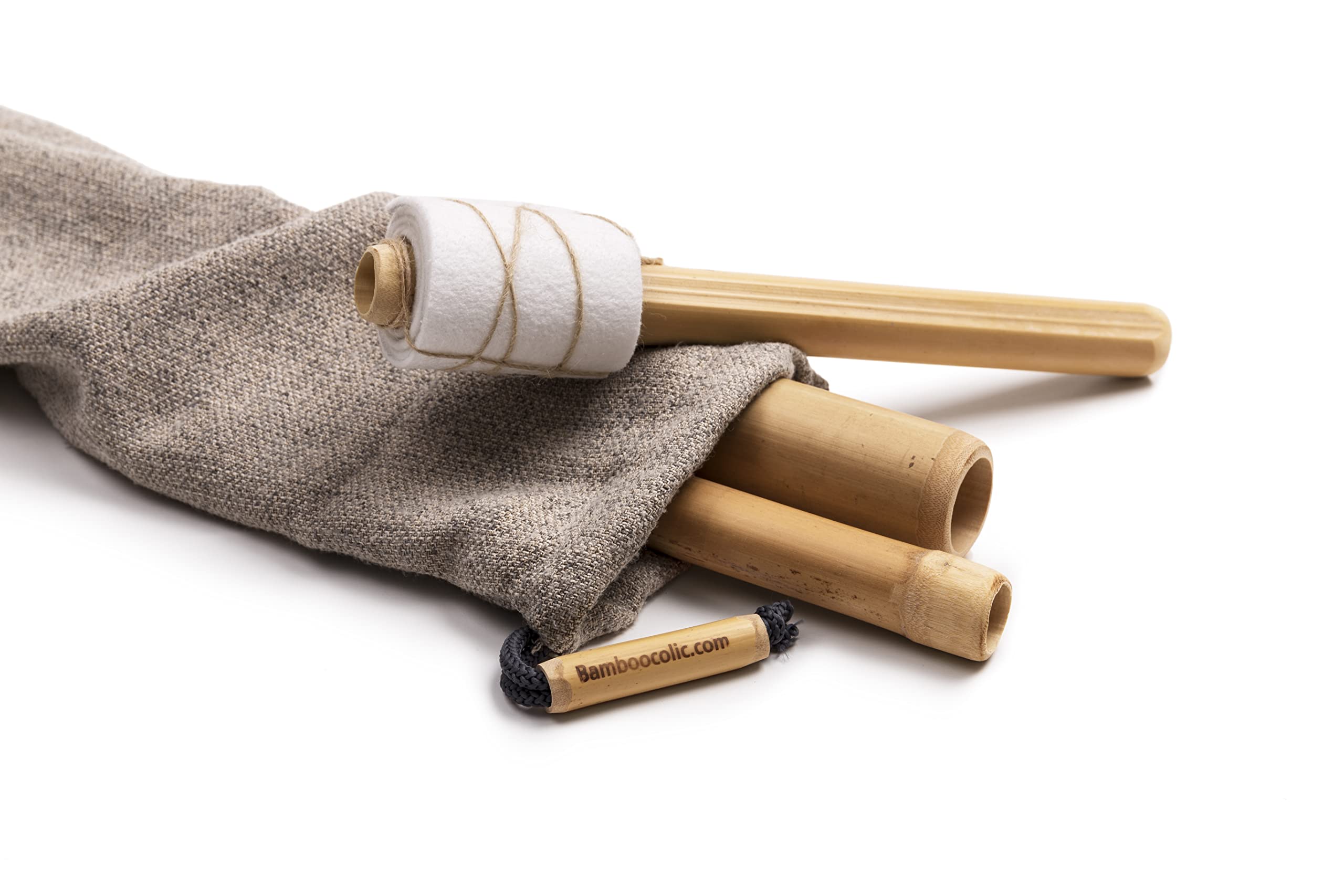 Bamboo Massage Kit 9 sticks + sacca omaggio - Made in Italy - kit bastoncini in legno per massaggi relax massaggio bambu bambù viso corpo terapia stick tool