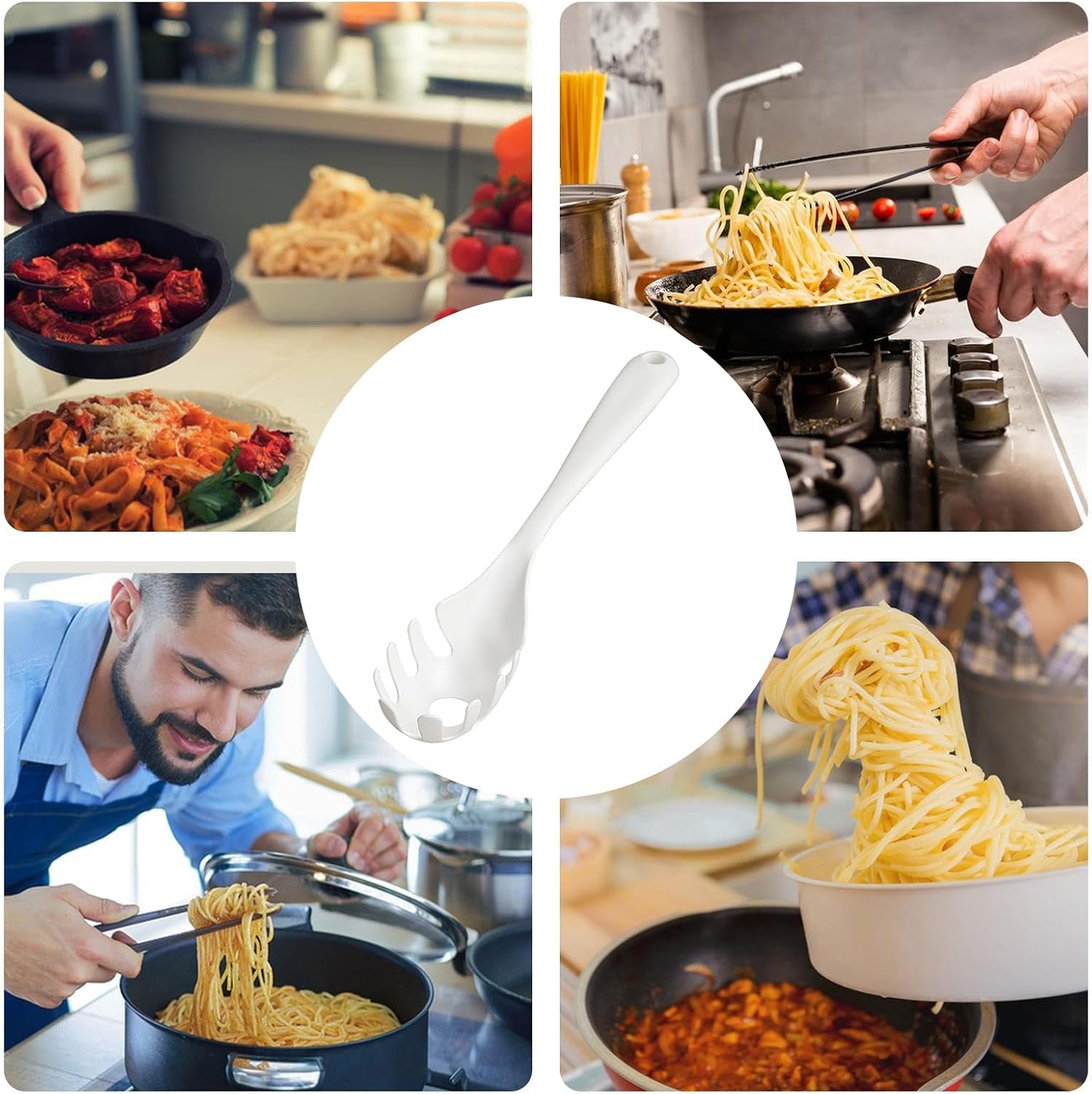Spaghetti Spoon Server Heat Resistant Long Handle Pasta Spoon