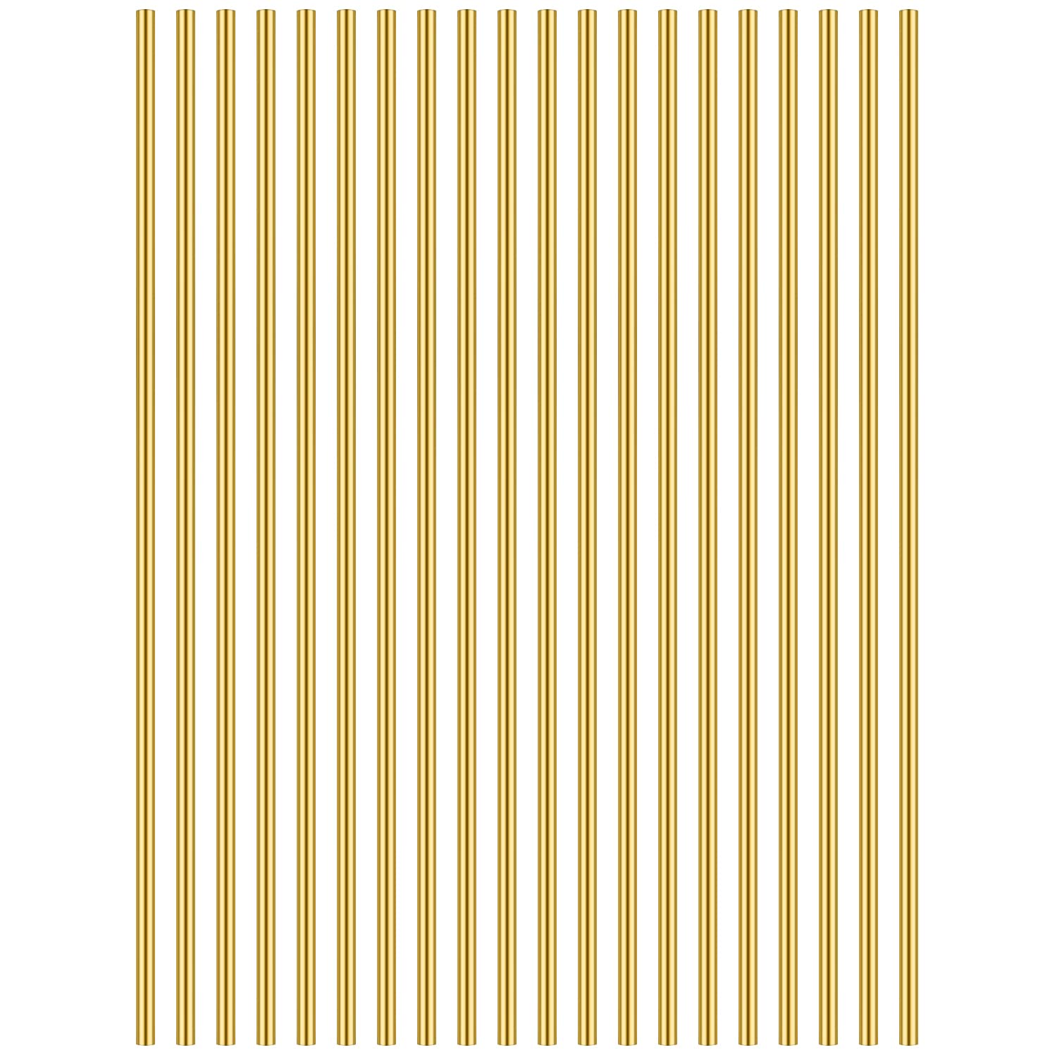 4 Pieces 12 inches 1/4 inch Brass Round Rods, Favordrory Brass Rods Lathe Bar Stock, 1/4 inch in Diameter 12 inches in Length