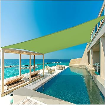 Sun Shade Sail Rectangle, Garden Sail Canopy Waterproof, Sun Sail Shade made of Oxford Fabric, Rectangle Sunscreen Awning Canopy Outdoor Shade Cloth, Shade Sails for Garden Outdoor Patio BalconyGrass