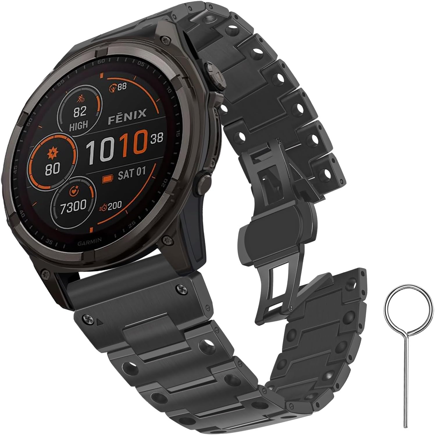 Dhwazz Men's Band for Fenix 8 51mm / 7X / 6X Pro / 5X Plus Smart Watch, 26mm Titanium Band Quick Fit Strap for Garmin Instinct 3 Solar 50mm / Epix Pro 51mm