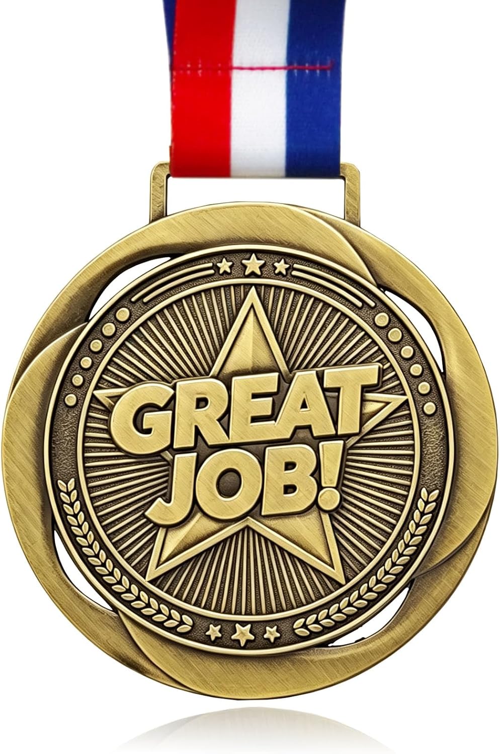Gold Award Medals,3.34” Gold Medals for Awards Winner Bulk with Neck Ribbons Metal Trophy, Winner Encourage Team Participation for Adults Trophy Award Prize Gift Competitions Graduation Party