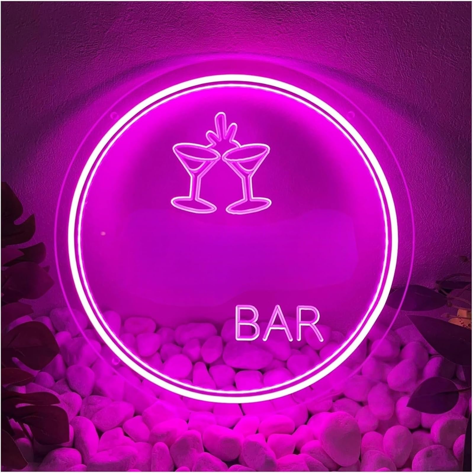 Per insegna al per neon per illuminazione da bar, per cocktail, club, bistrot, negozi, 38 cm x