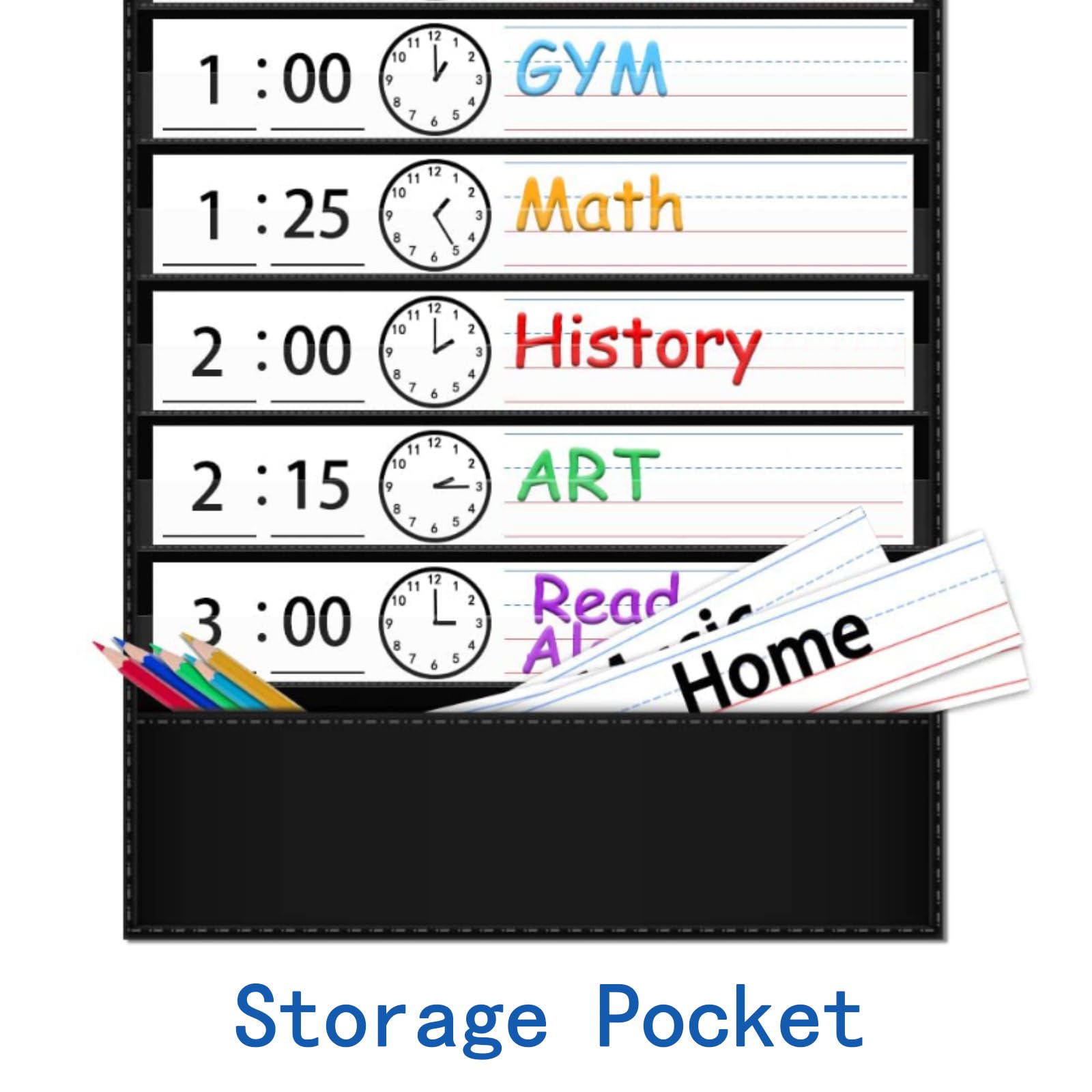 Classroom Pocket Chart School Smart Schedule Pocket Chart - 14 Pocket  Classroom Organizer With Scheduling Cards Table Tennis Rackets, image size:1600x1600