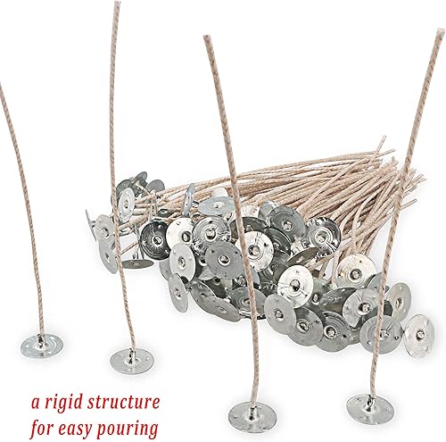 Miniatura 8 de MILIVIXAY 100 mechas ECO para velas de soja, mechas de algodón y papel de 6.0 pulgadas, mechas ecológicas preenceradas y con pestañas para la