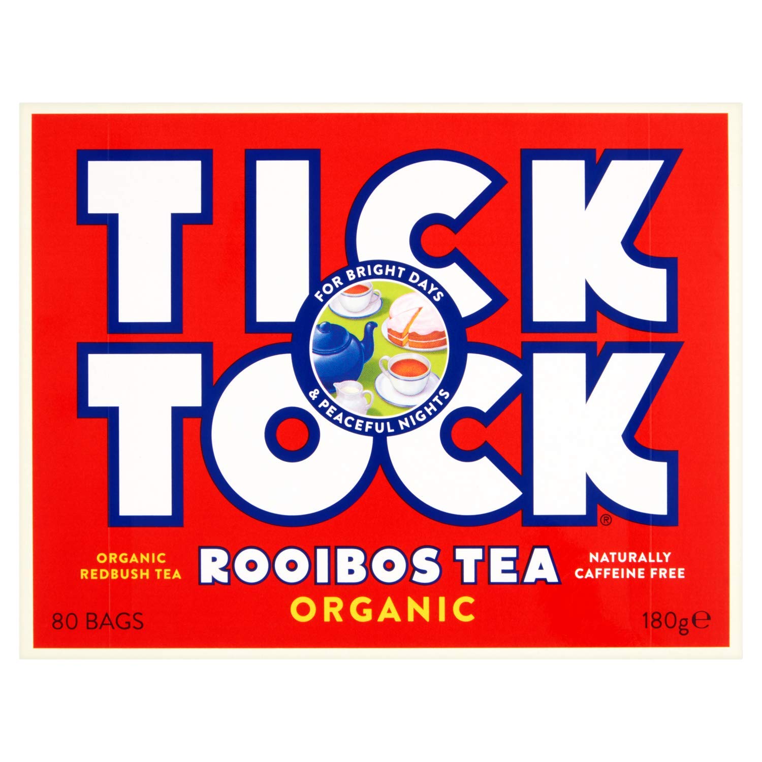 Tick Tock Organic Rooibos 80 tea bags - 4 Pack