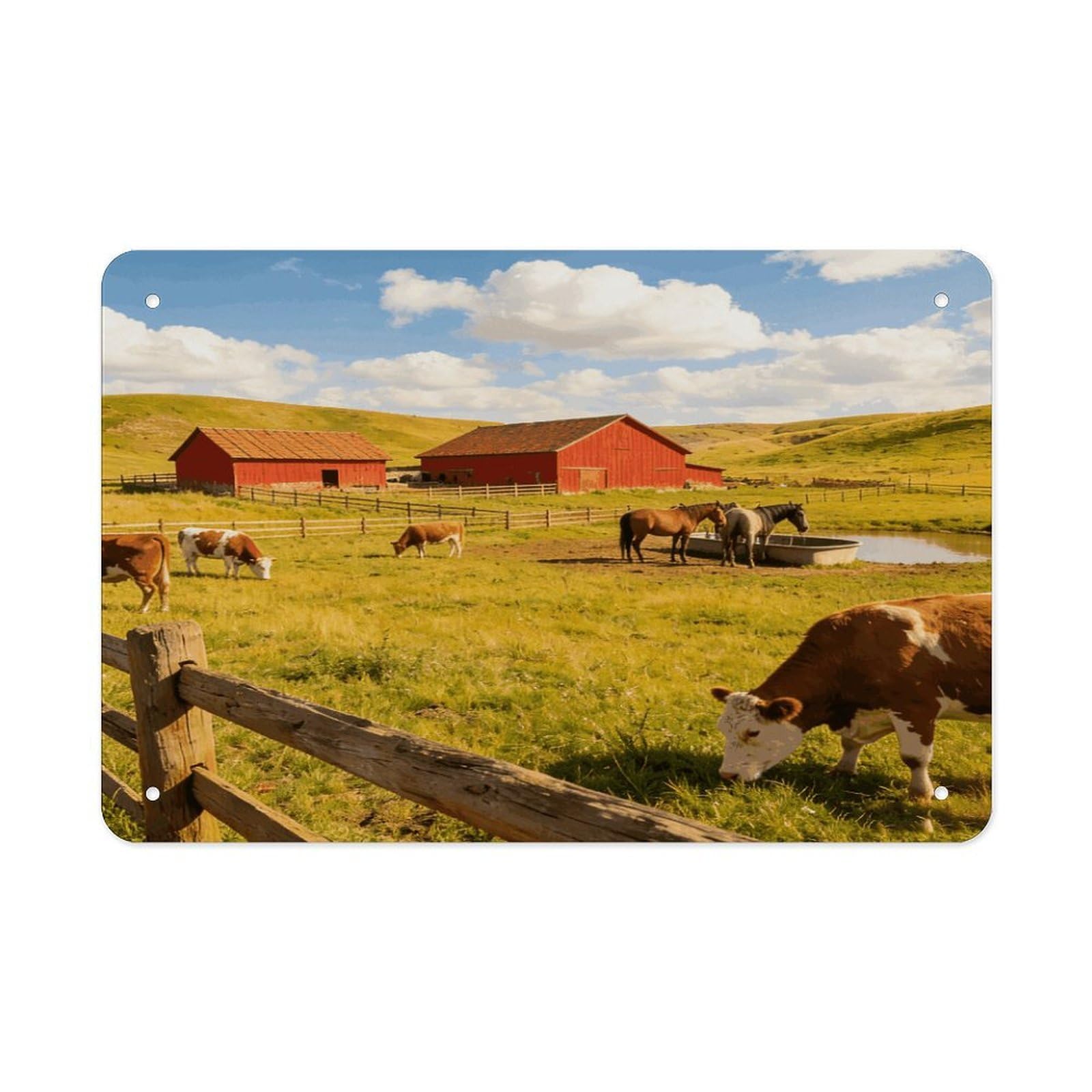 Fodpand Style Ranch Wall Art Metal Tin Signs Bar Metal Tin Sign Wall Decor For Home Living Room Bedroom Toilet Hotel Halloween Decor Gifts 7.9X 11.8 Inch