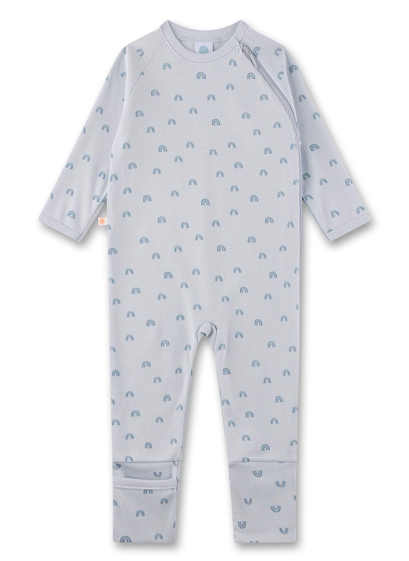 Sanetta Baby-Strampler beige Regenbogen | Praktischer und bequemer Unisex-Strampler aus Bio-Baumwolle. Baby Overall