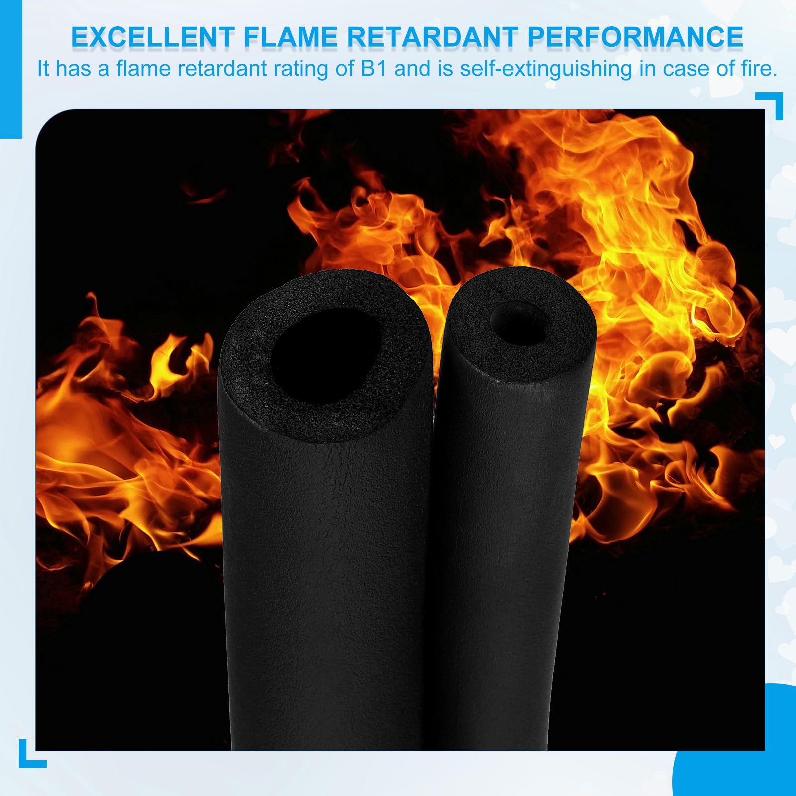 PATIKIL 1/4" (6mm) ID x 1.3Ft x 0.35" Pipe Insulation Foam Tube - Image 4