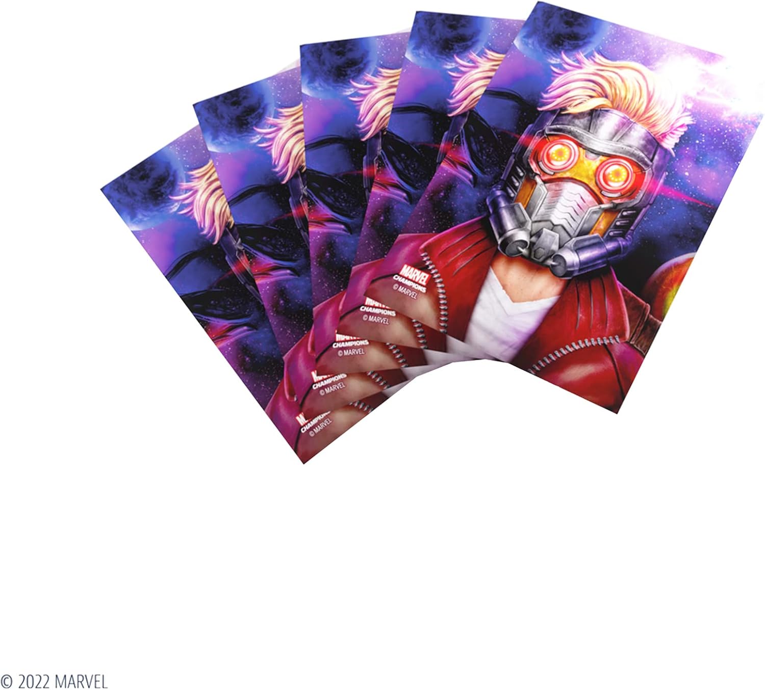 Gamegenic Marvel Champions The Card Game Official Star-Lord Fine Art Sleeves Pack of 50 Art Sleeves and 1 Clear Sleeve Card Game Holder Use with TCG and LCG Games Made by Fantasy Flight Games