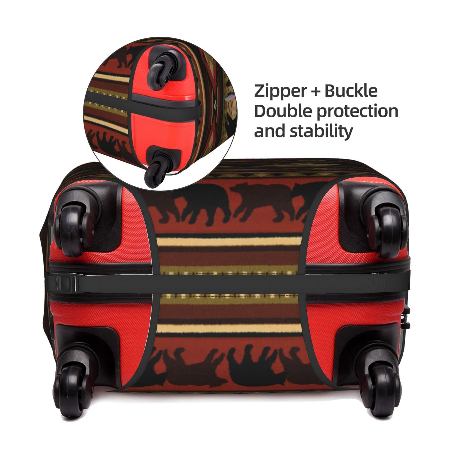 Funda de equipaje lavable con cremallera oculta adecuada para 18-32 pulgadas
