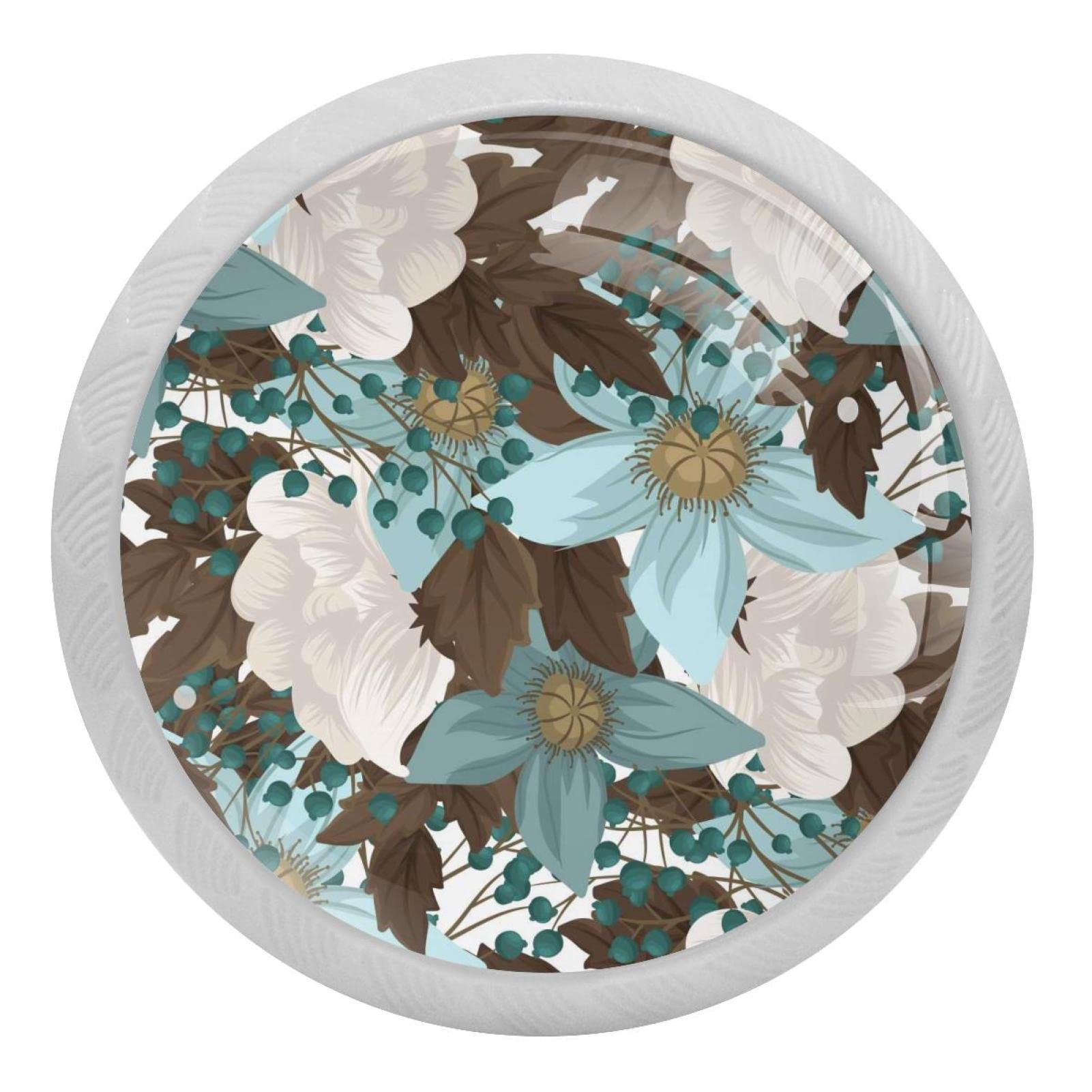 Boutons d'armoire à motif floral vert menthe pour rénover vos tiroirs