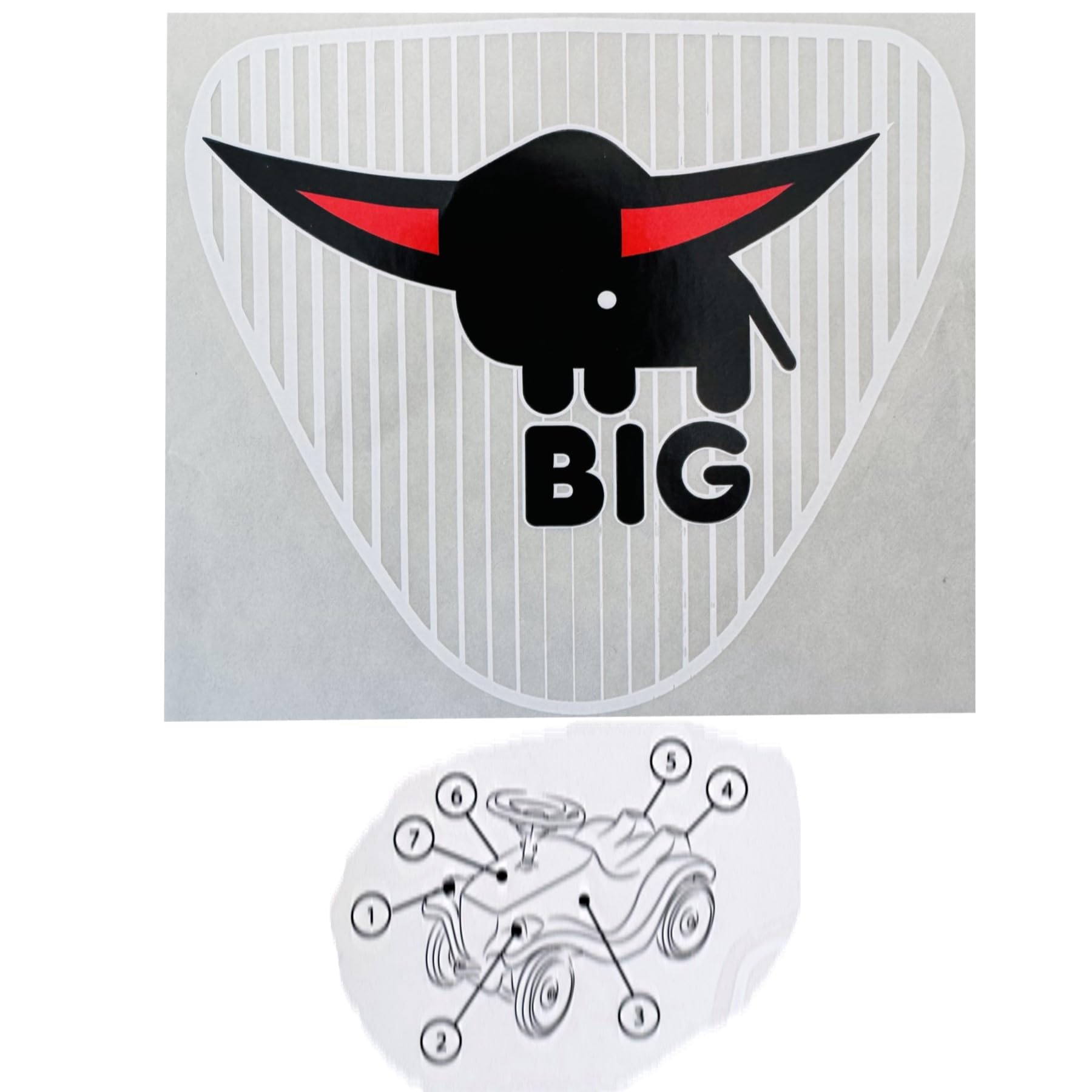 Big Bobby Car Stickers Aufkleber Ocean Sticker Aufklebersatz Ozean komplett inkl. Büffel