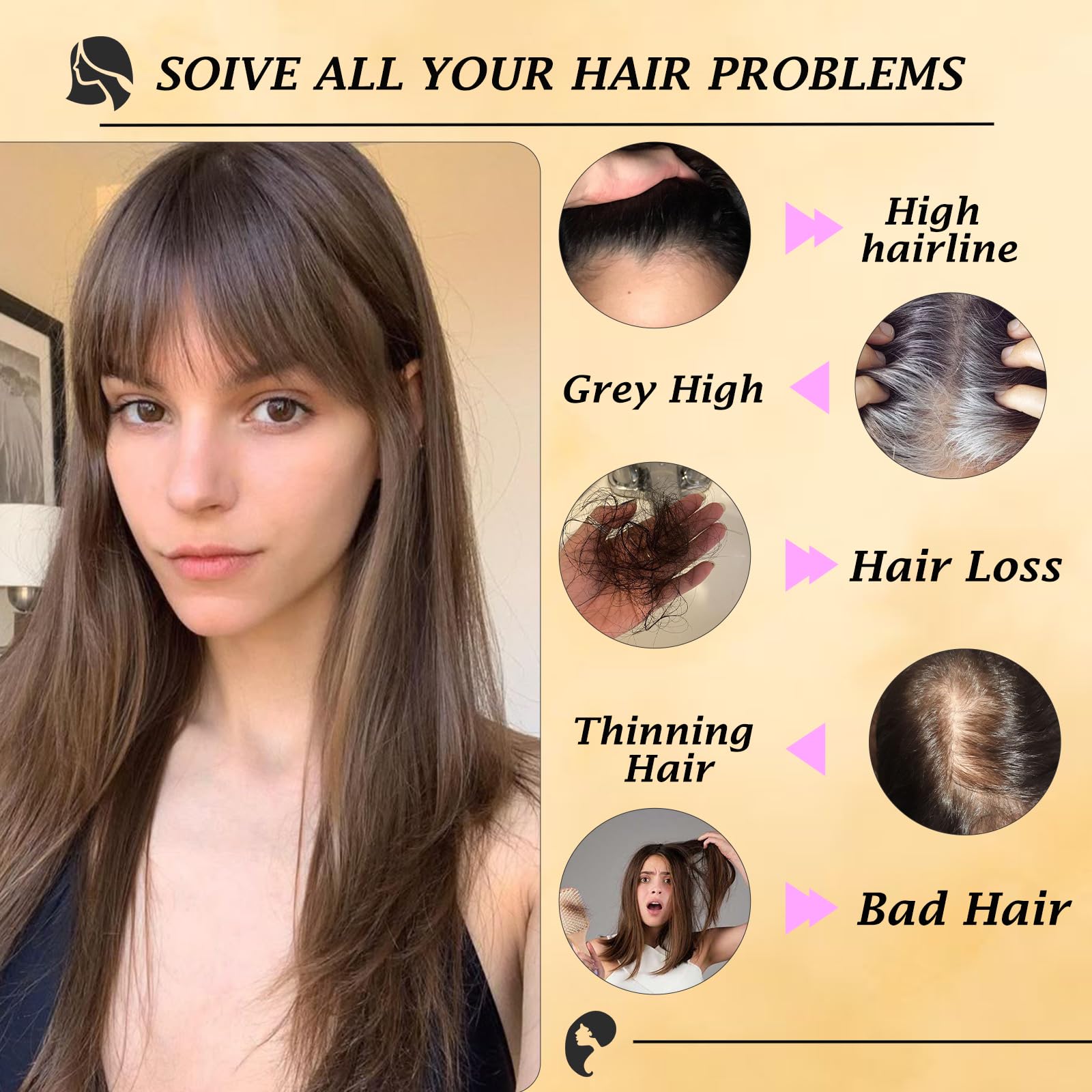 Amazon.com : JANATOUCH Hair Toppers For Women Real Human  display picture 1
