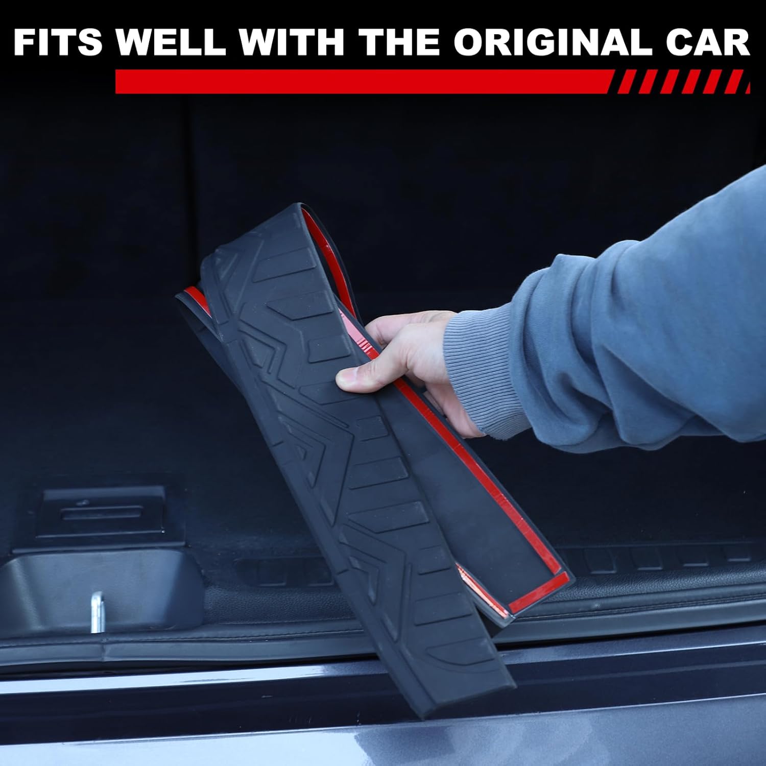 Rear Bumper Protector Guard for Honda Pilot 2016-2022 Accessories, Trunk Door Sill Protection Strip Sticker, Anti-Scratch Rear Bumper Door Entry Trim Cover, Bumper Guard, Silicone