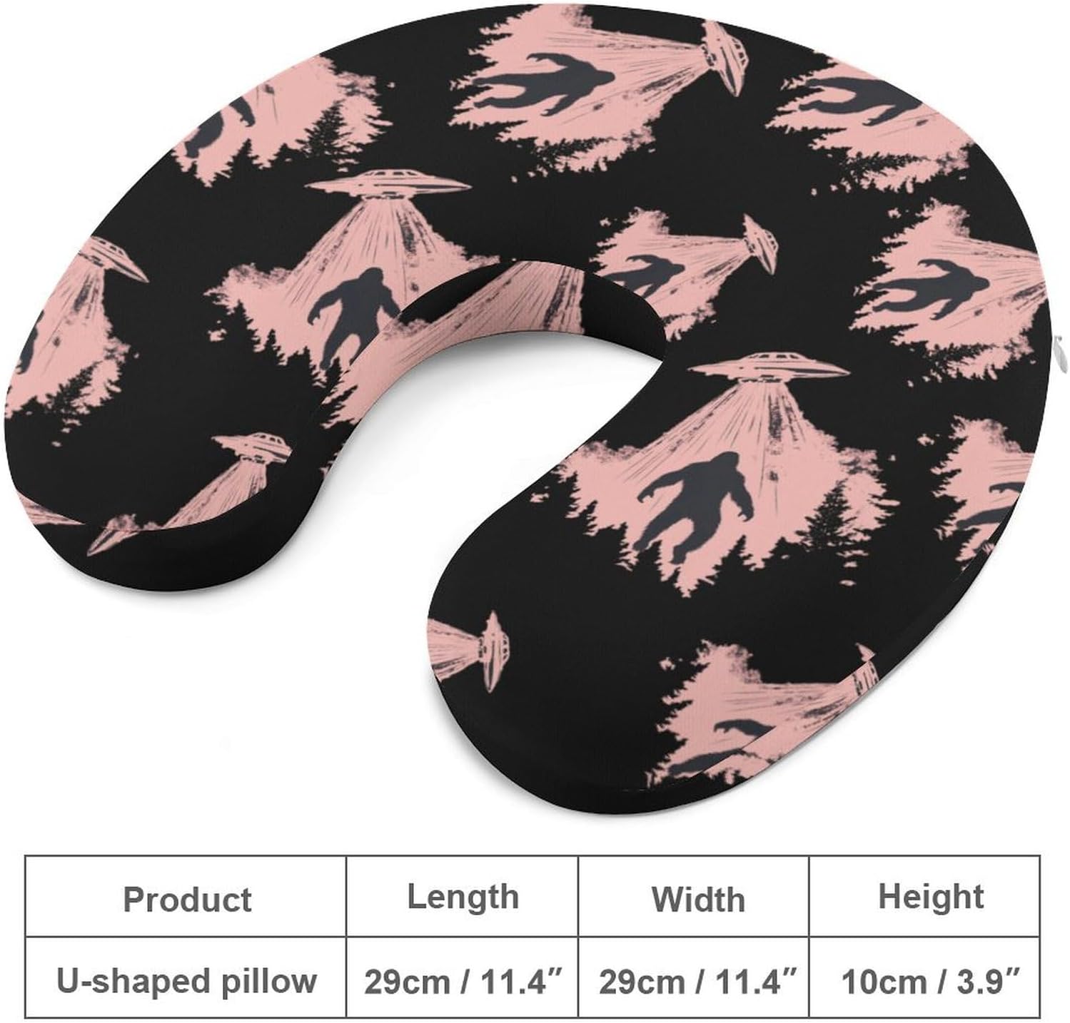 Bigfoot Aliens Spaceships Memory Foam Pillows U Shaped Travel Neck Pillow