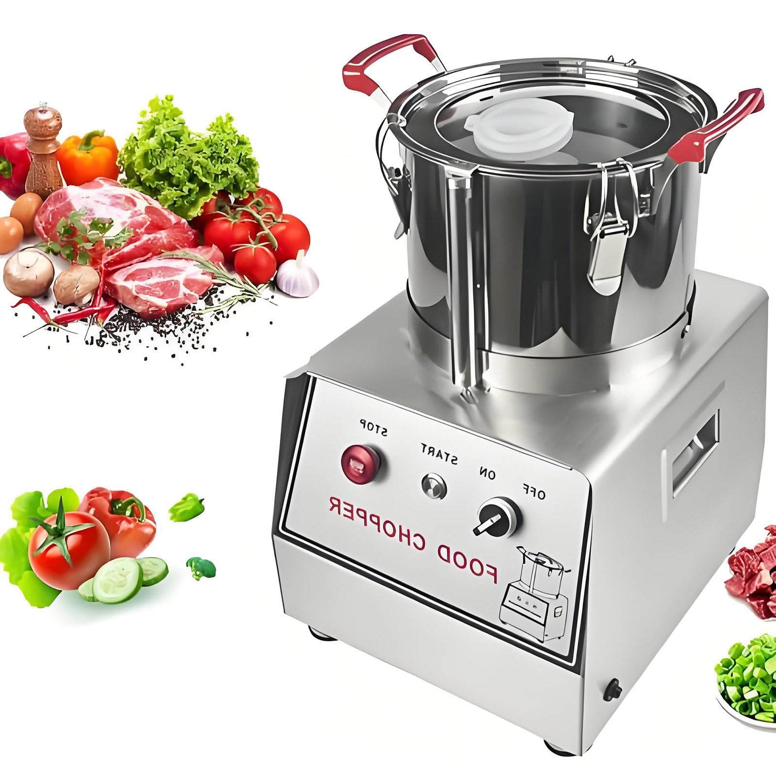 Robot da cucina professionale in acciaio inox da 950W/1100W/1800W 15L