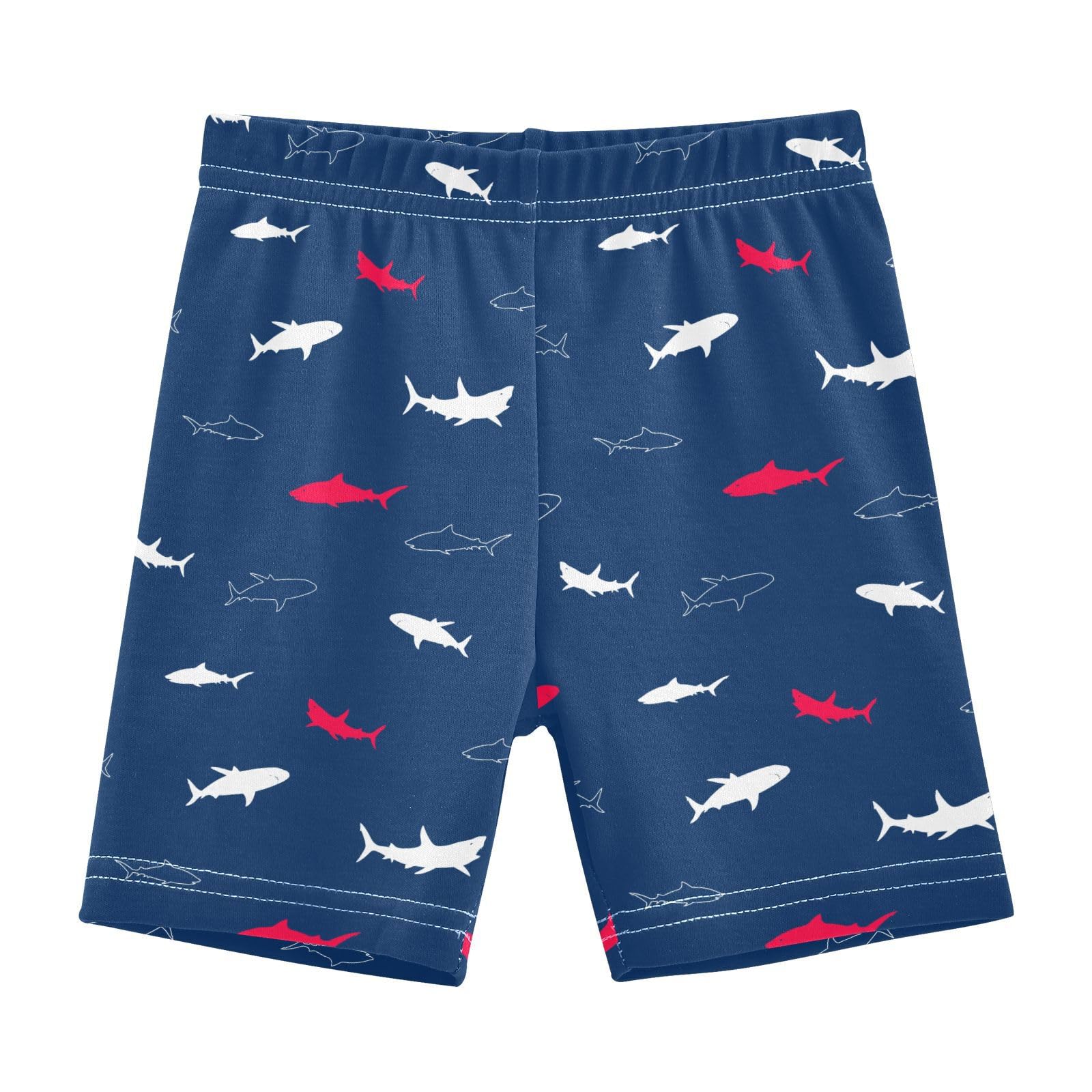 JHKKU Girls Shark Shorts Cotton Cartwheel Bike Kids Biker Under Dress Dance Short Girl Clothes 6T