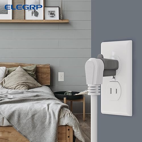 Miniatura 5 de ELEGRP Adaptador de enchufe de salida de 2 clavijas a 3 clavijas, convertidores de adaptador de tres clavijas a dos clavijas para enchufes de pared,
