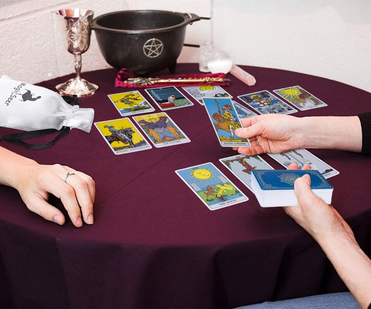 Small Tarot Cards for Beginners with Guidebook, 78 Original Tarot Cards Deck and Tarot Card Bag, Pocket Size Tarot Set