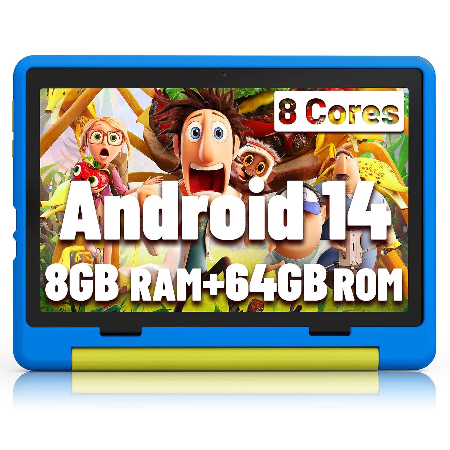 Jeazans Kids Tablet | Android 14 Upgraded 10 Inch with Protective Case | Eight Cores | 64GB | 1TB Expandable TF Card | Dua...