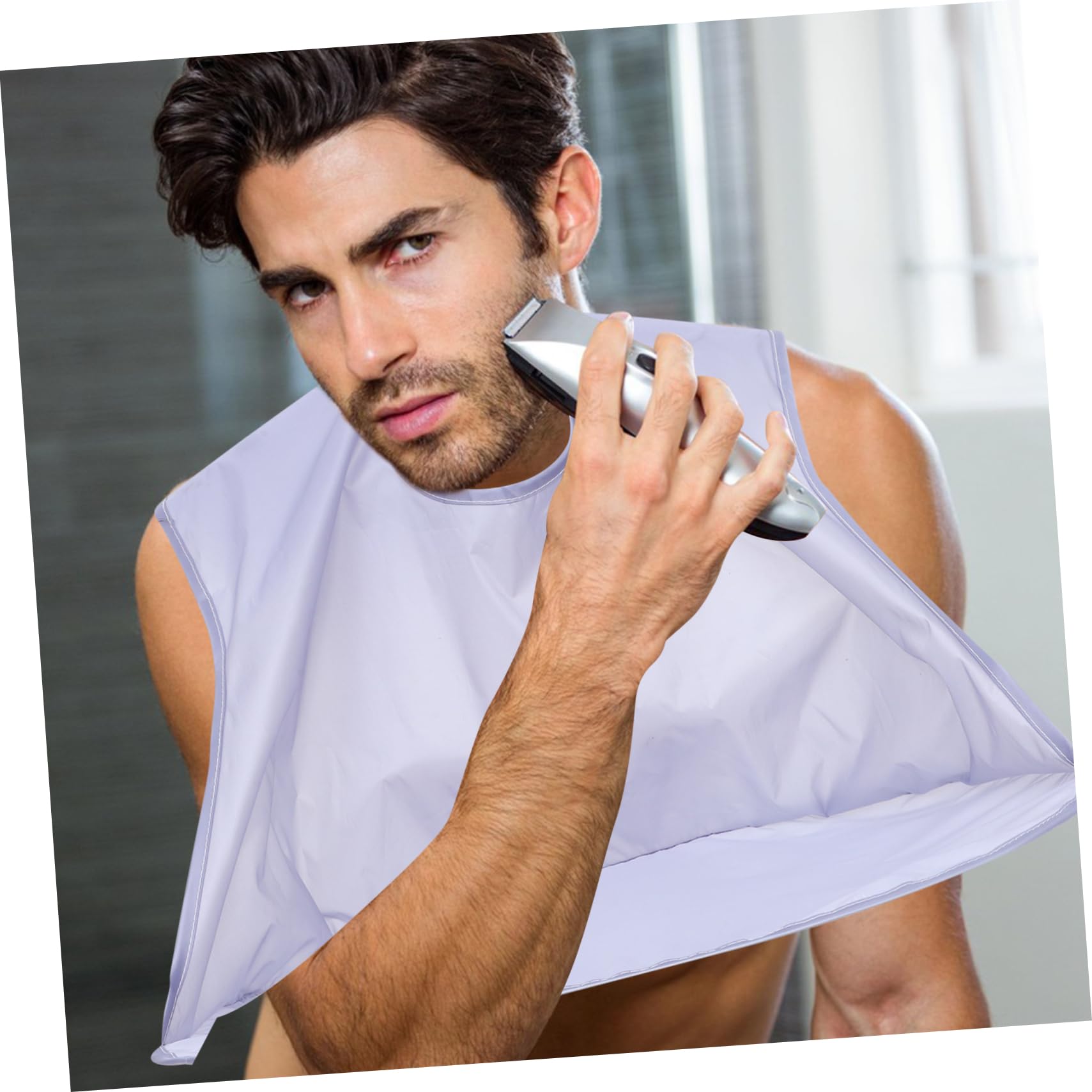 Healvian 5 Stk Rasiertuch rasierschürze rasier schürze Stirnband mit Zebraohren Haar Arbeitsjacken für Herren Lätzchen Umhang zum Trimmen des Bartes Bartschneideschürze Mehrzweck Fänger