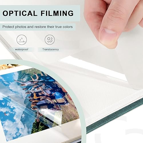 Miniatura 5 de Álbum de fotos grande autoadhesivo para fotos de 4 x 6, 5 x 7, 8 x 10, álbumes de fotos de álbumes de recortes, 40 páginas en blanco con kit de