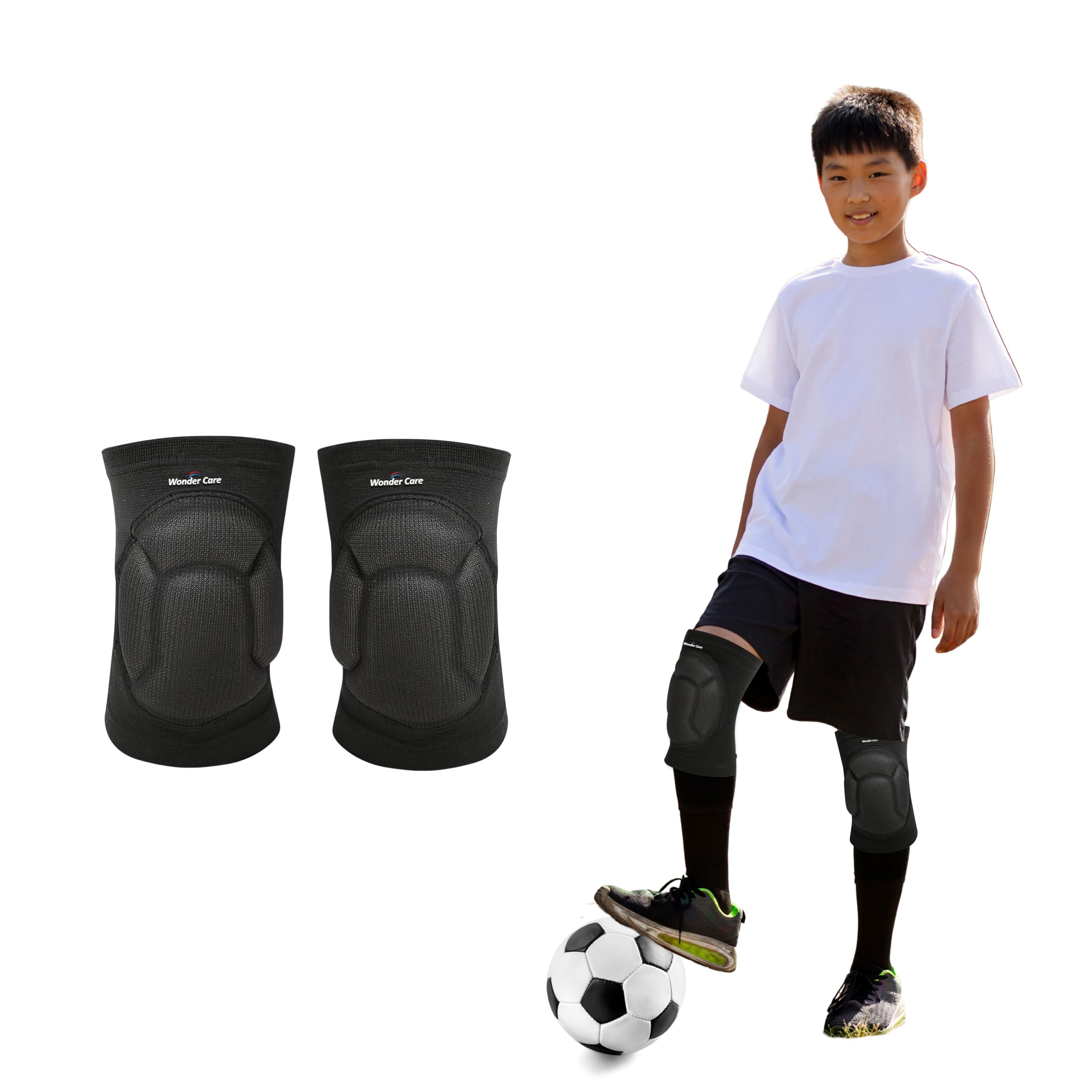 Wonder Care Thick Protective Knee Pads for Kids with Foam EVA Padding, Anti Slip, Knee Protector for Cycling, Gym, Running, Skating, Riding [1 Pair]-image-10