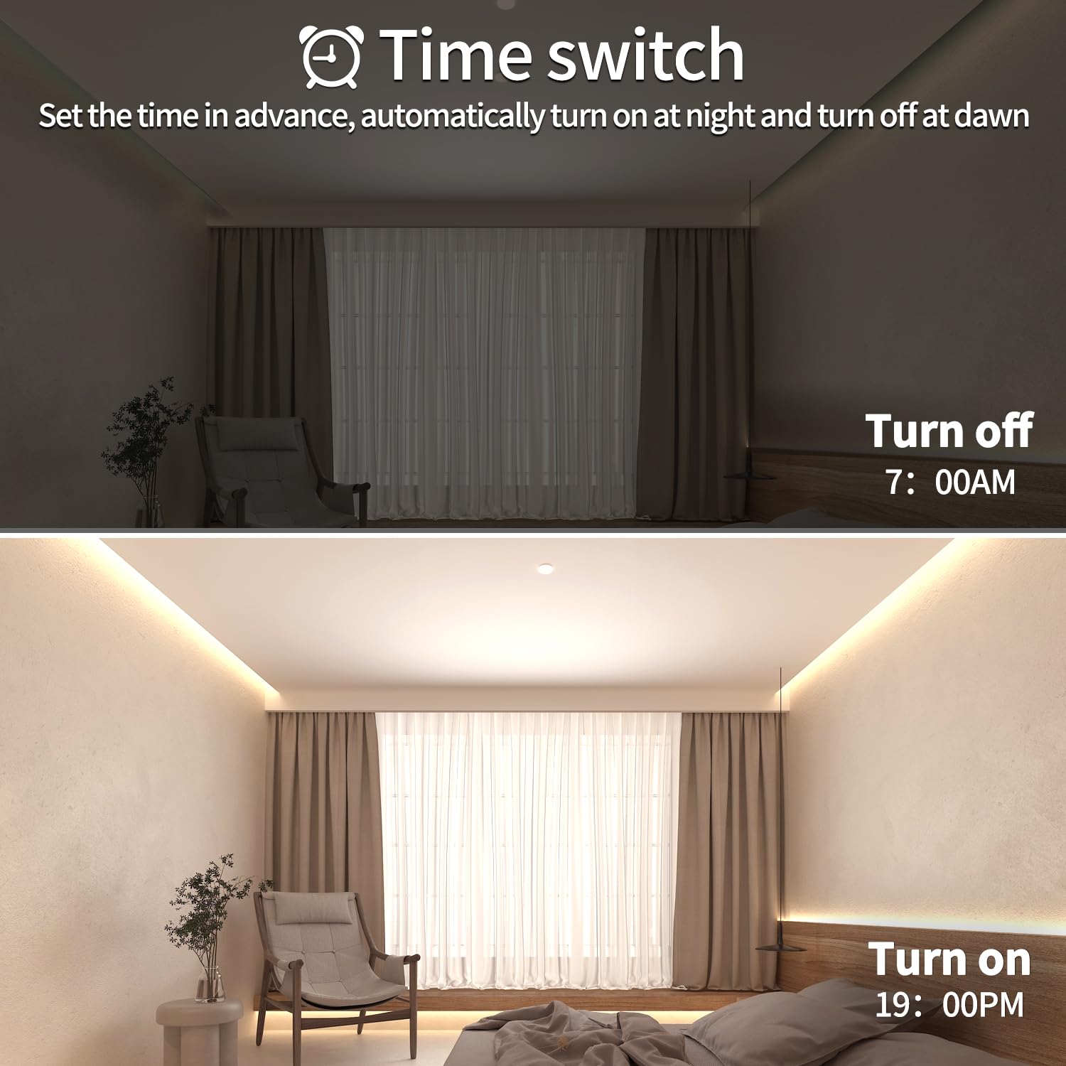 COB - Striscia LED LED 100 piedi bianco caldo strisce LED 3000K con telecomando e applicazione, luci LED COB dimmerabili 24V per camera da letto, TV, specchio, armadietto,