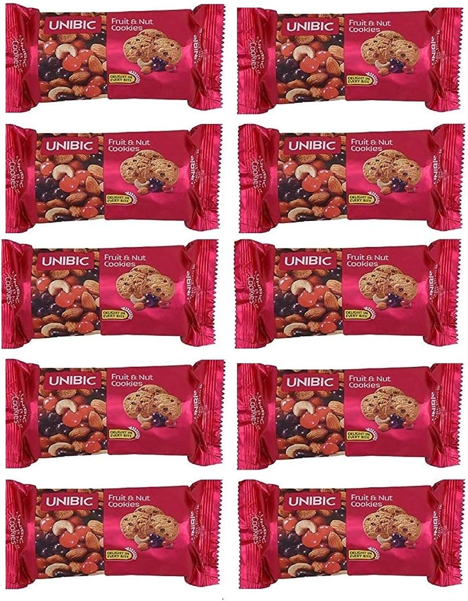 UnibicFruit & NUT Cookies 100G Each (Pack OF10)